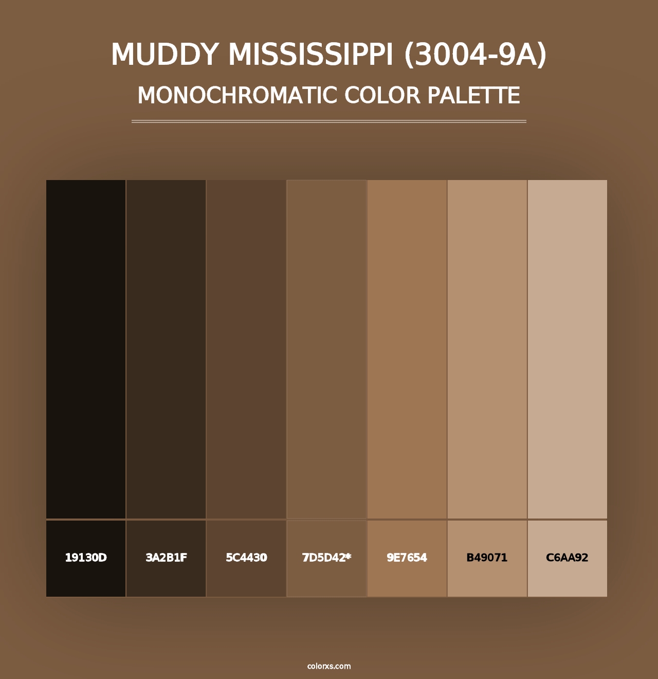 Muddy Mississippi (3004-9A) - Monochromatic Color Palette