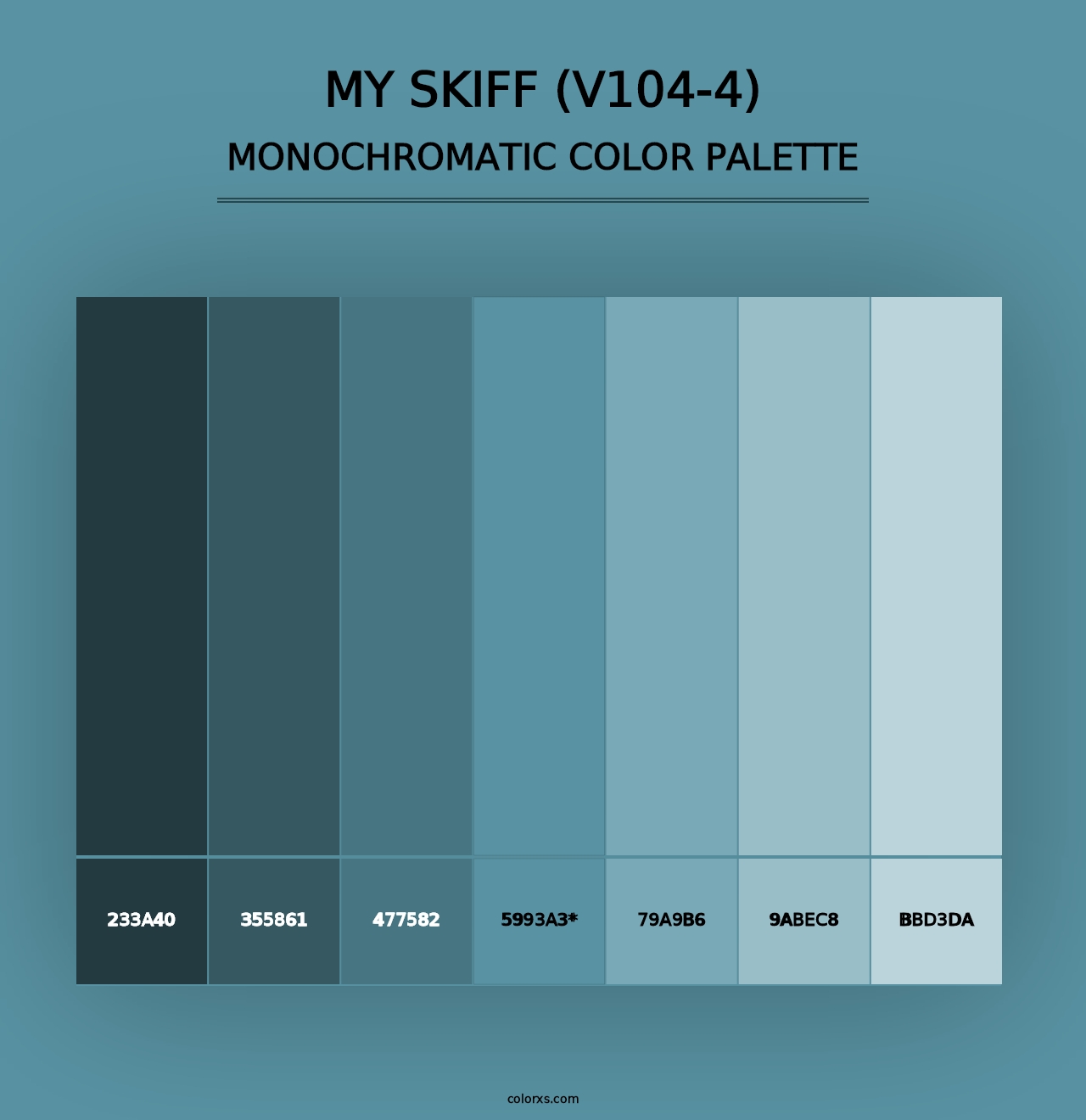 My Skiff (V104-4) - Monochromatic Color Palette