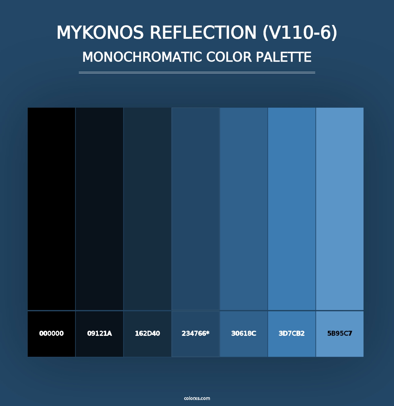 Mykonos Reflection (V110-6) - Monochromatic Color Palette