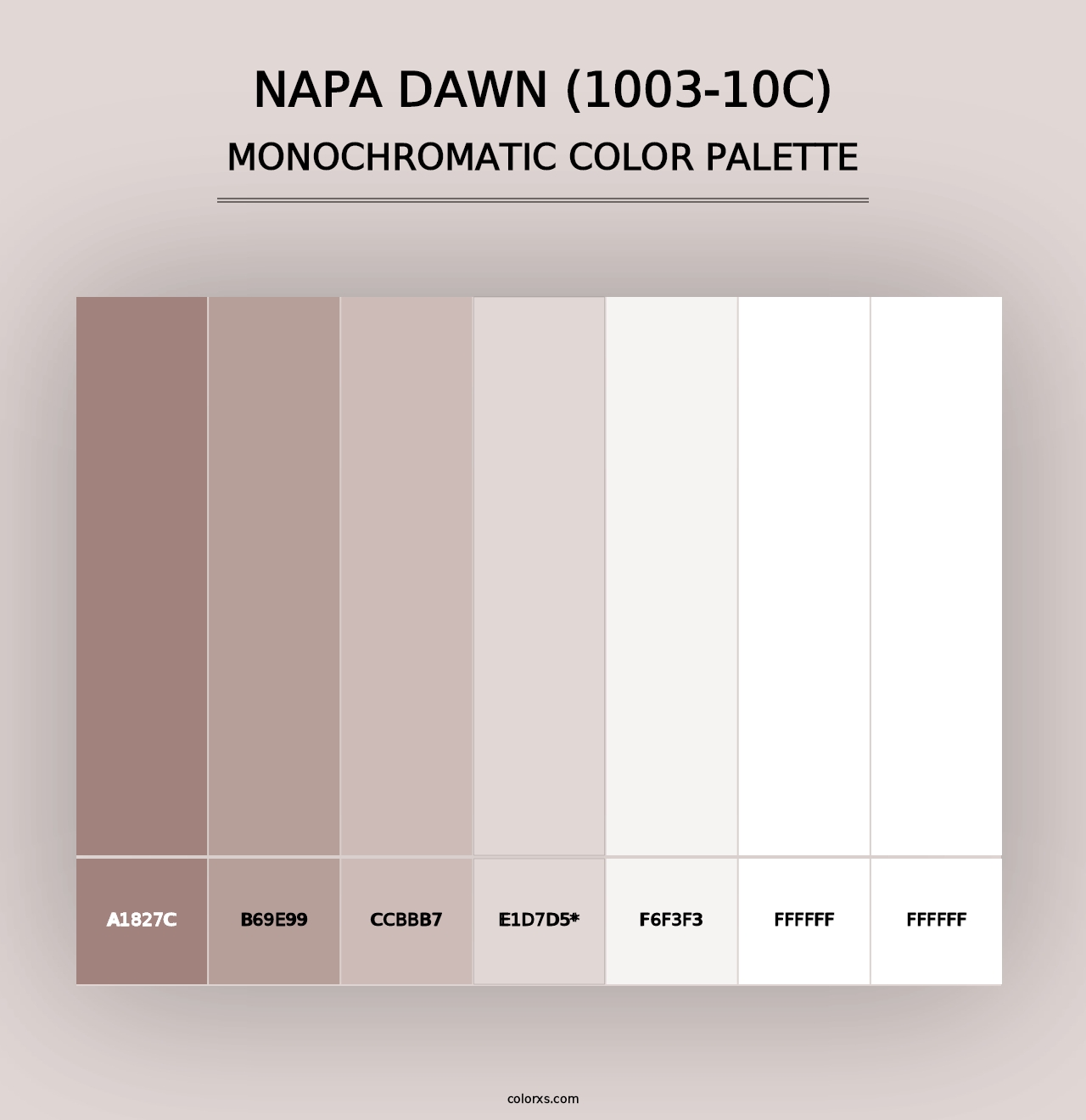 Napa Dawn (1003-10C) - Monochromatic Color Palette