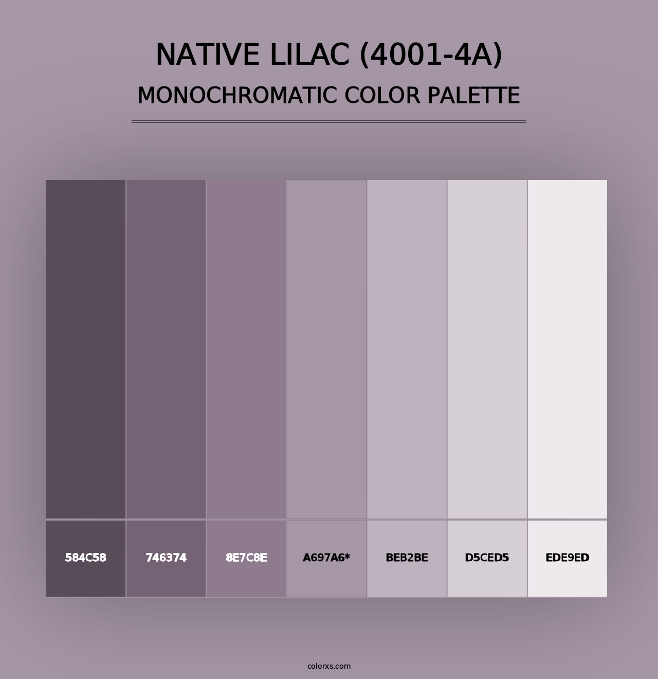 Native Lilac (4001-4A) - Monochromatic Color Palette