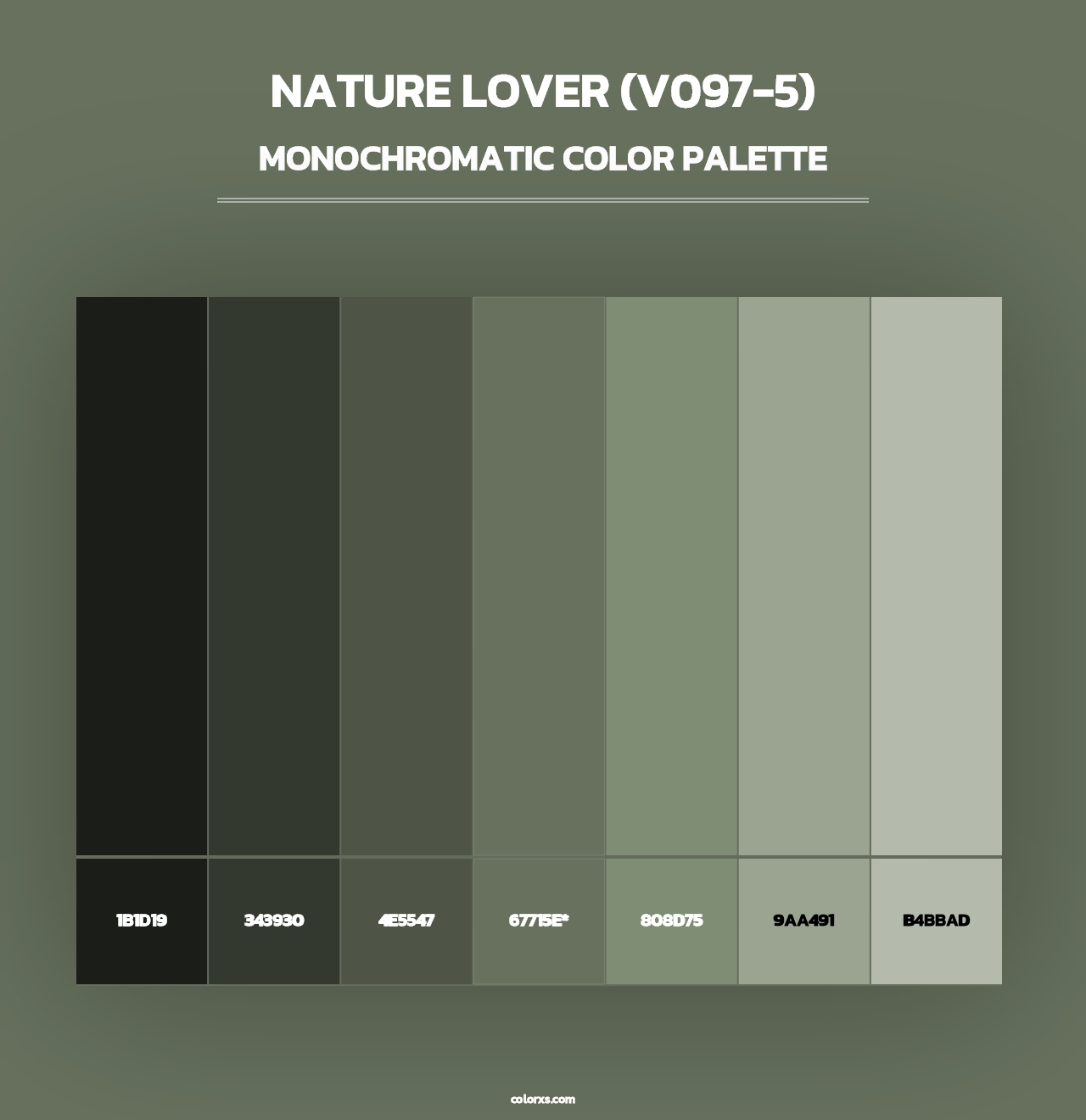 Nature Lover (V097-5) - Monochromatic Color Palette