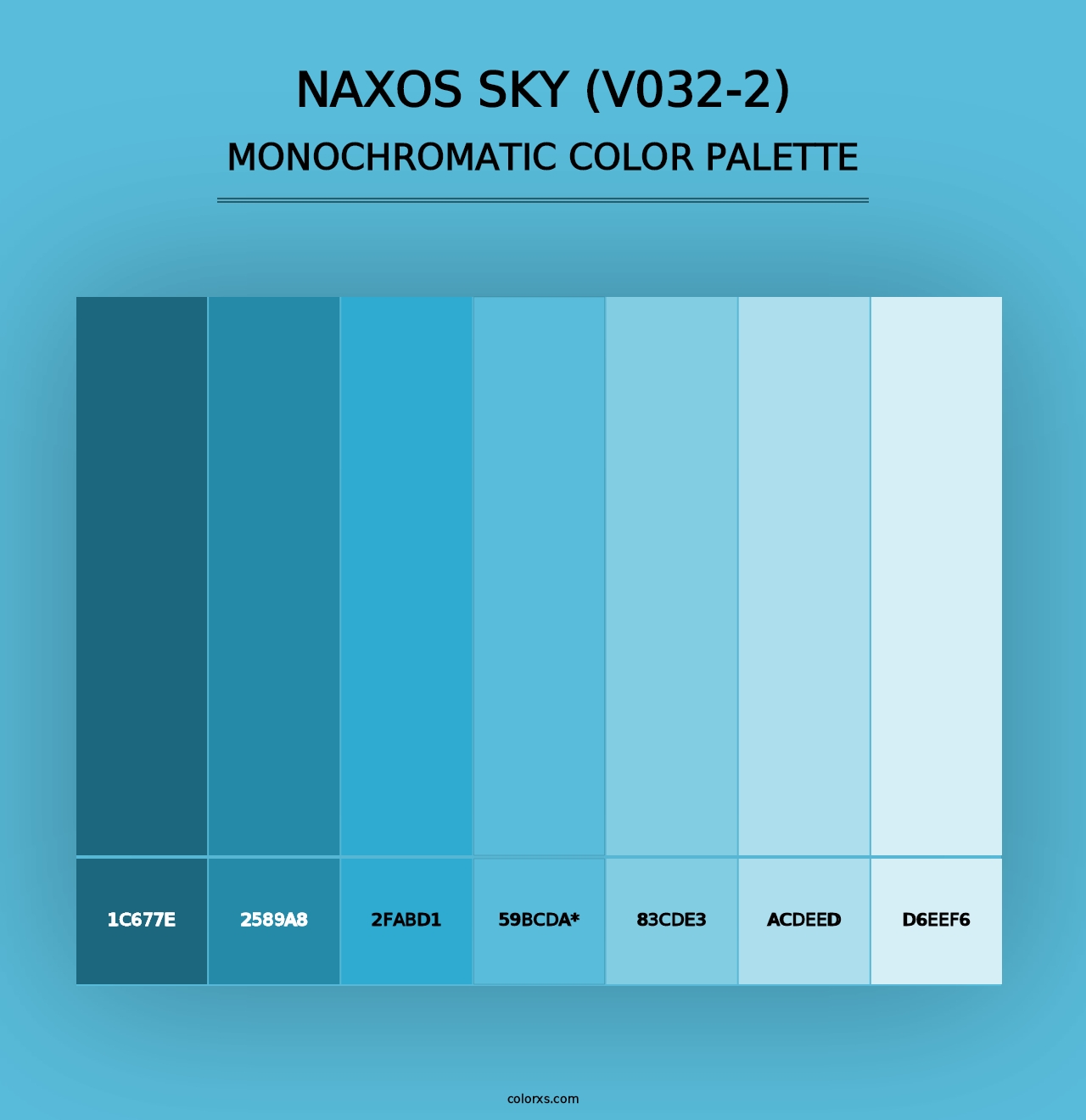 Naxos Sky (V032-2) - Monochromatic Color Palette