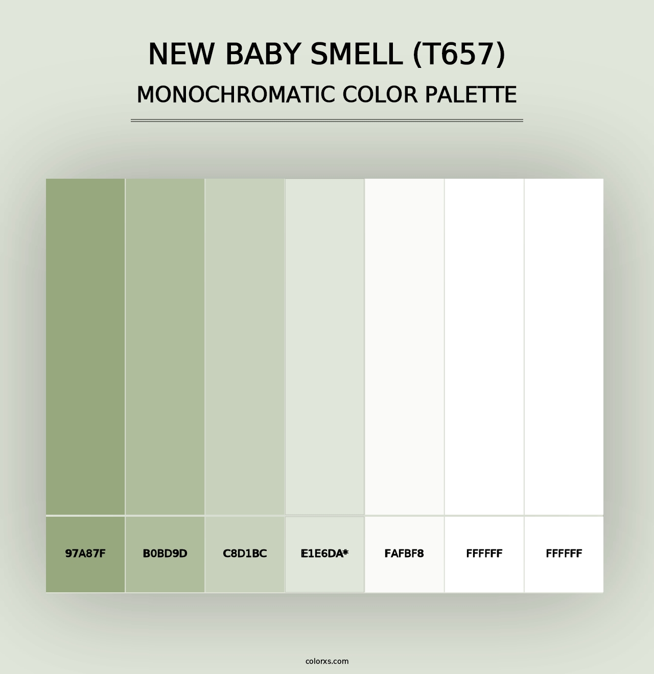 New Baby Smell (T657) - Monochromatic Color Palette