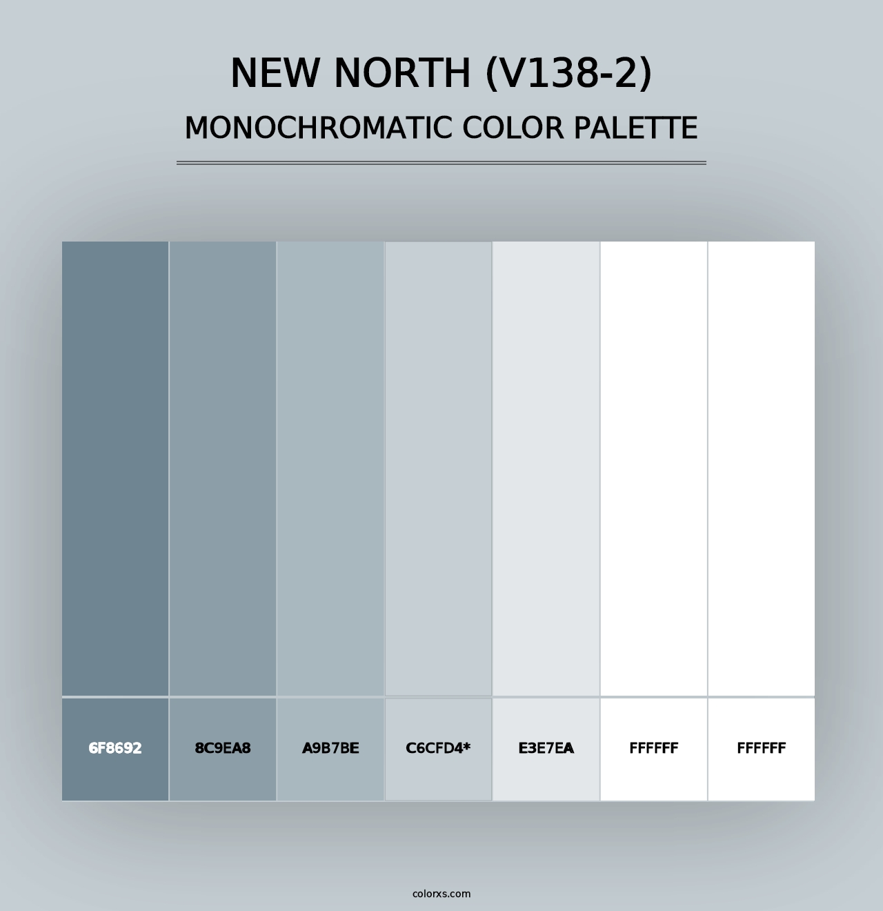 New North (V138-2) - Monochromatic Color Palette