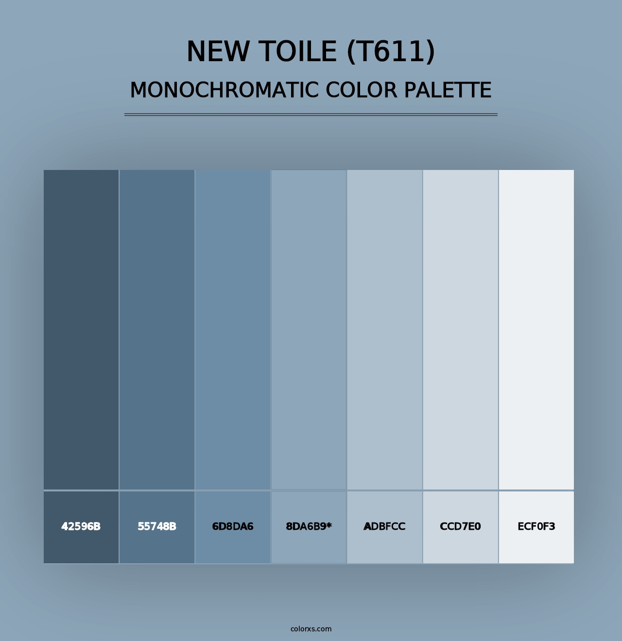 New Toile (T611) - Monochromatic Color Palette