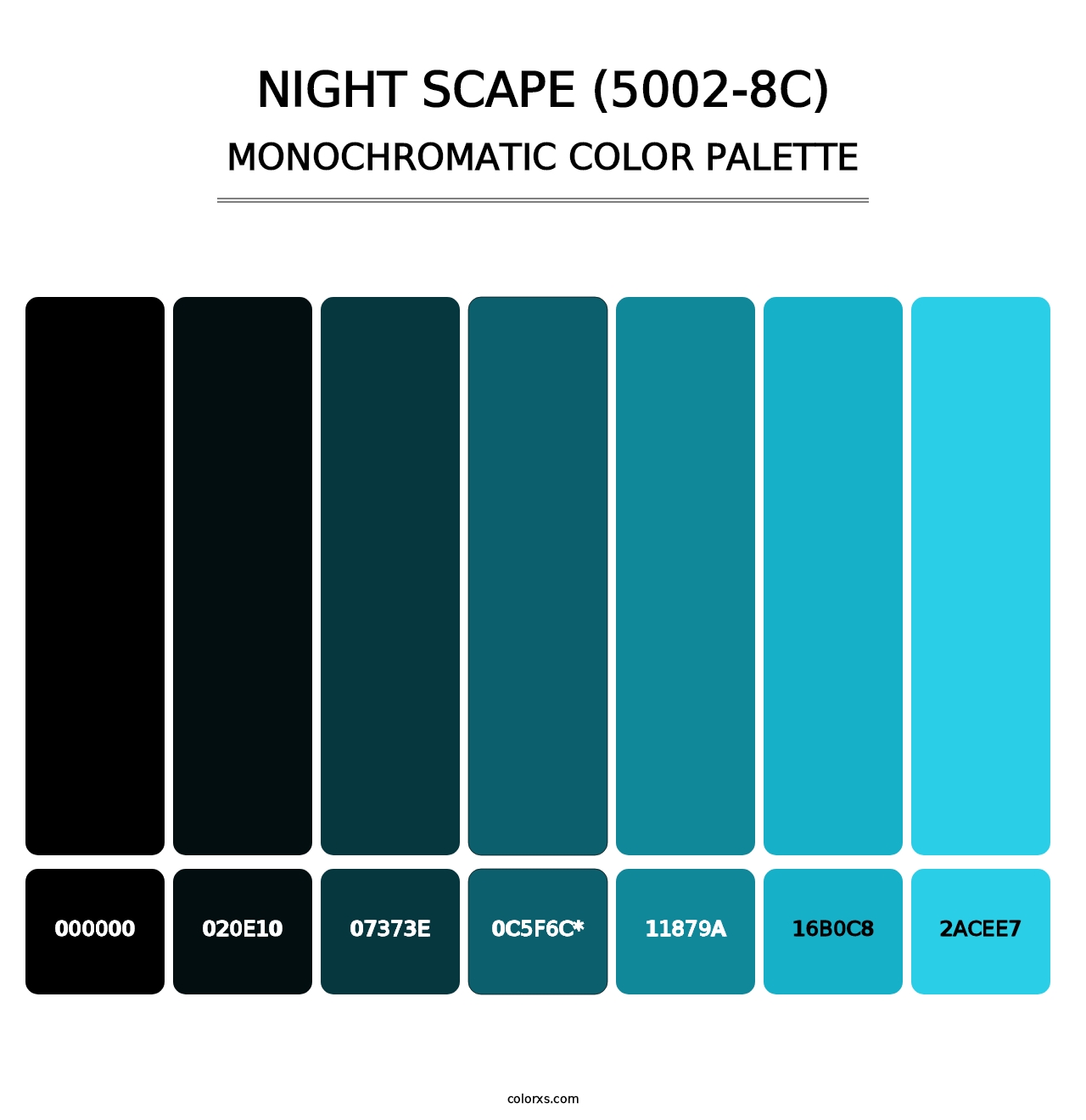 Night Scape (5002-8C) - Monochromatic Color Palette