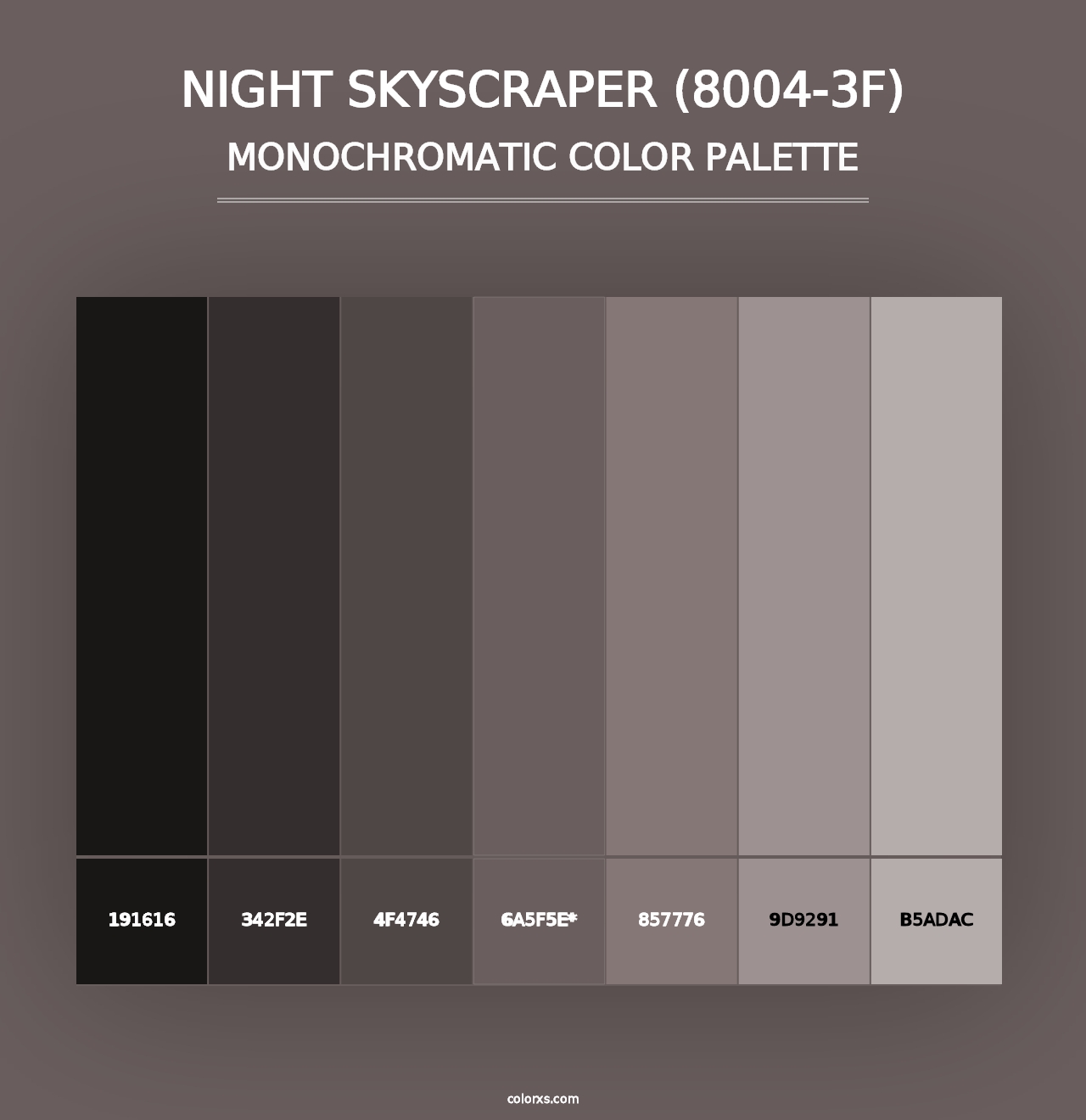 Night Skyscraper (8004-3F) - Monochromatic Color Palette