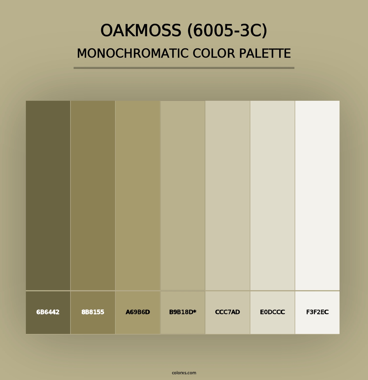 Oakmoss (6005-3C) - Monochromatic Color Palette