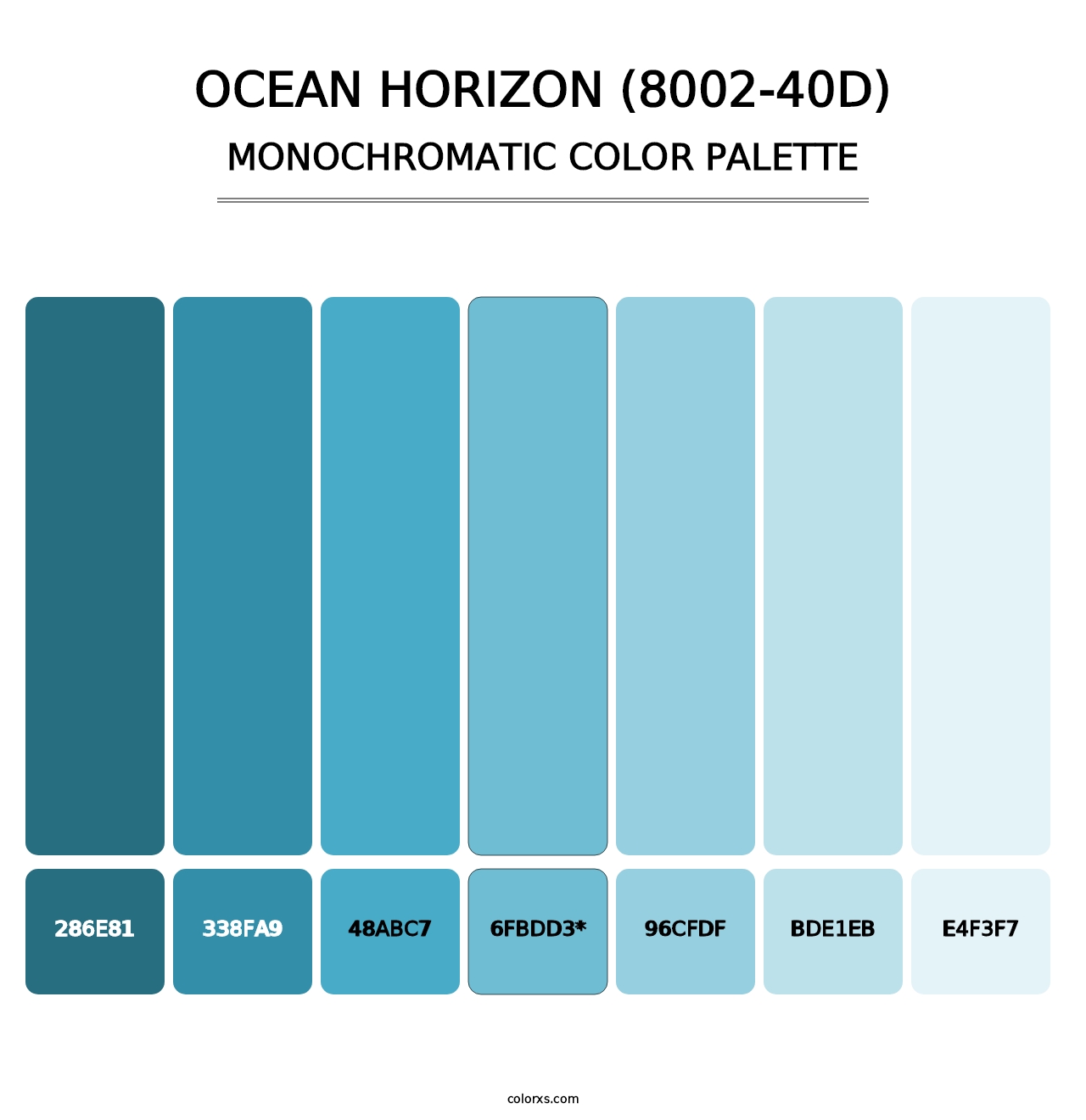 Ocean Horizon (8002-40D) - Monochromatic Color Palette