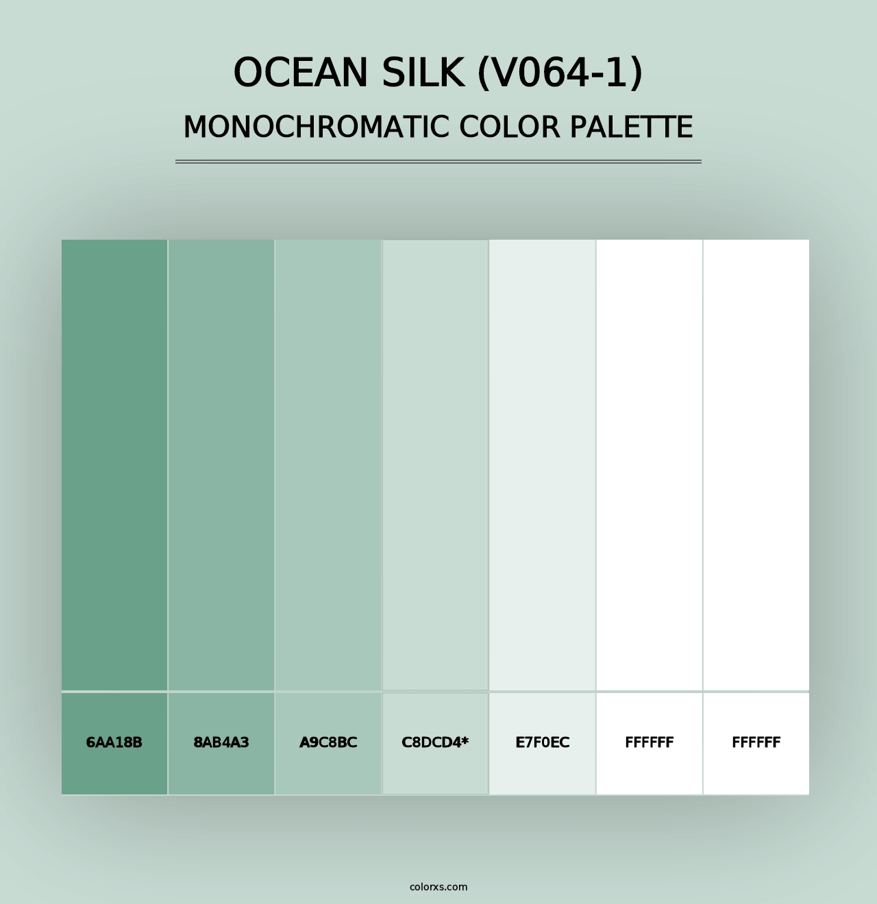 Ocean Silk (V064-1) - Monochromatic Color Palette