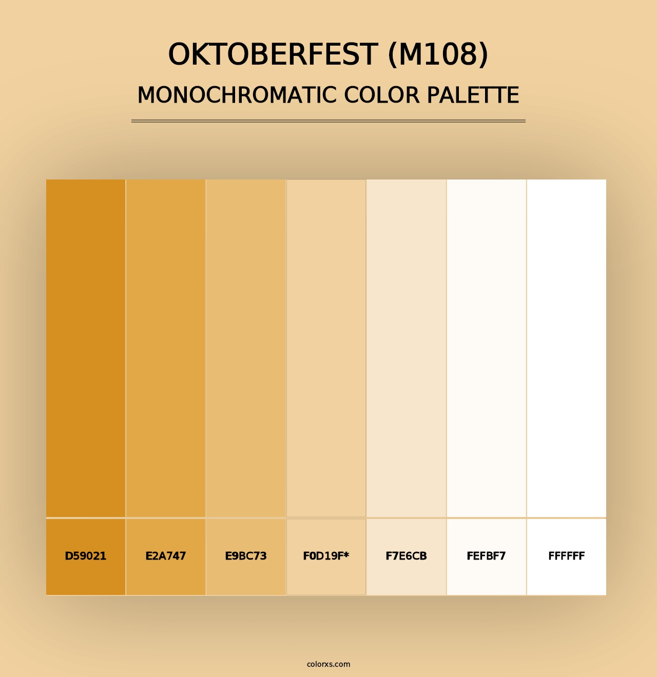 Oktoberfest (M108) - Monochromatic Color Palette