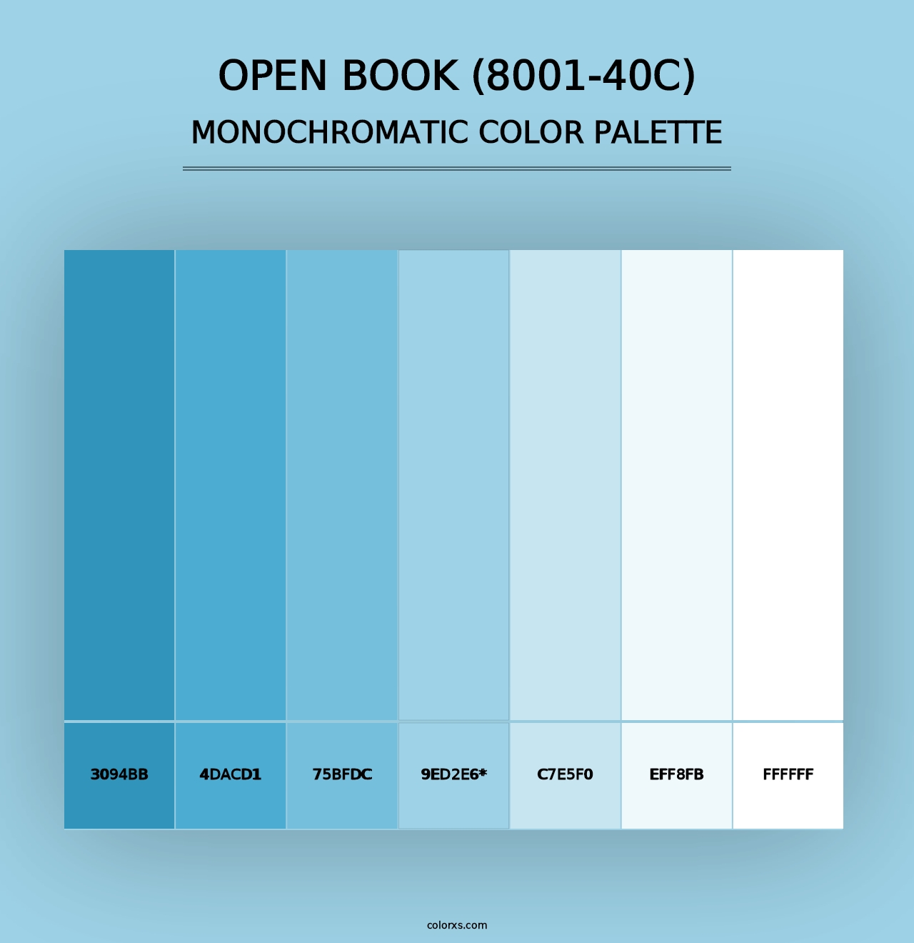 Open Book (8001-40C) - Monochromatic Color Palette