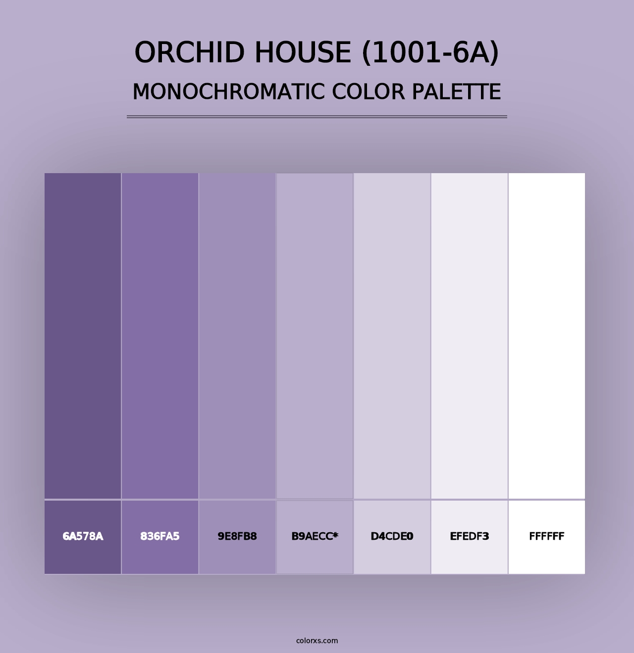 Orchid House (1001-6A) - Monochromatic Color Palette