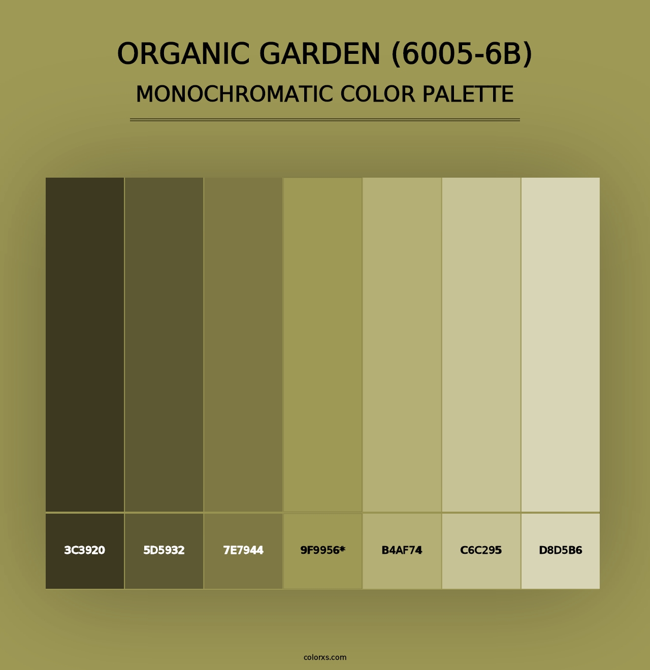 Organic Garden (6005-6B) - Monochromatic Color Palette