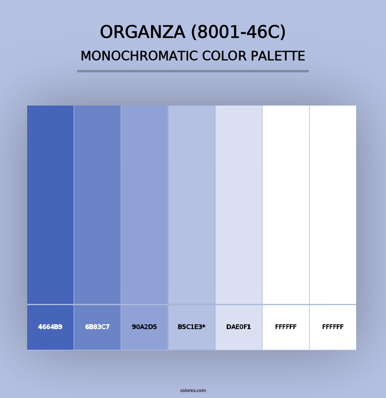 Organza (8001-46C) - Monochromatic Color Palette