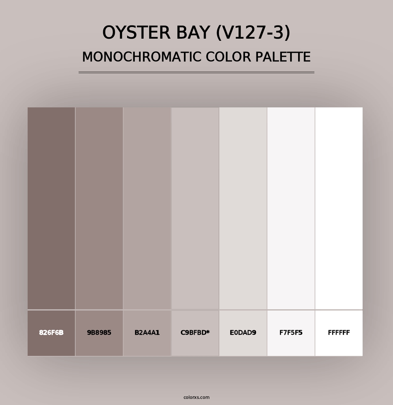 Oyster Bay (V127-3) - Monochromatic Color Palette