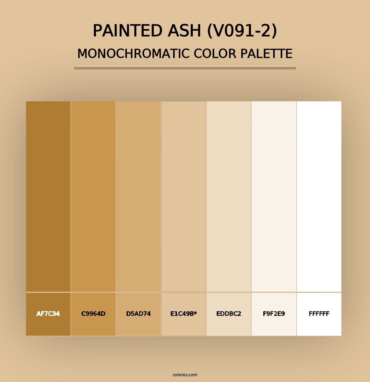 Painted Ash (V091-2) - Monochromatic Color Palette