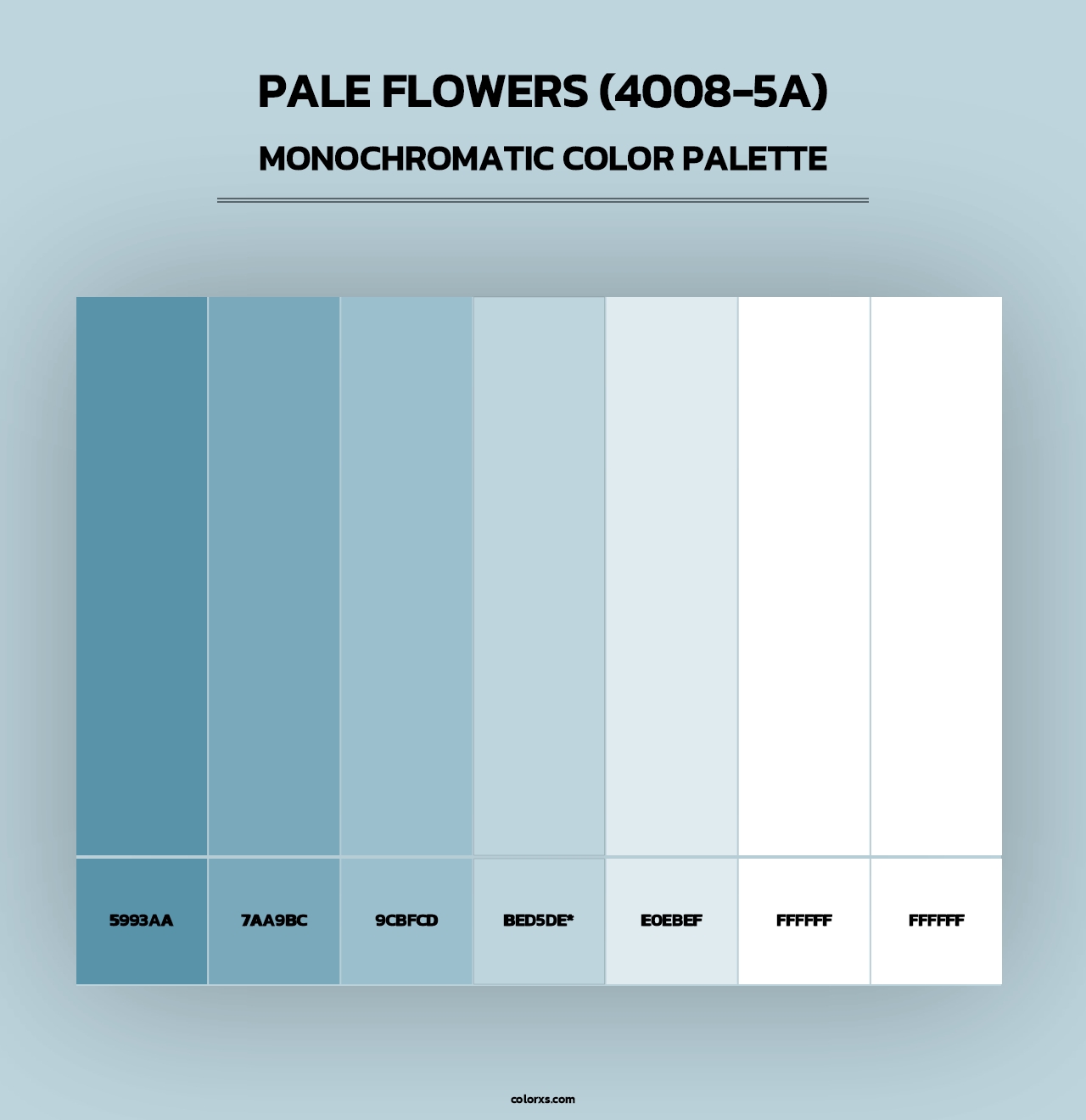 Pale Flowers (4008-5A) - Monochromatic Color Palette