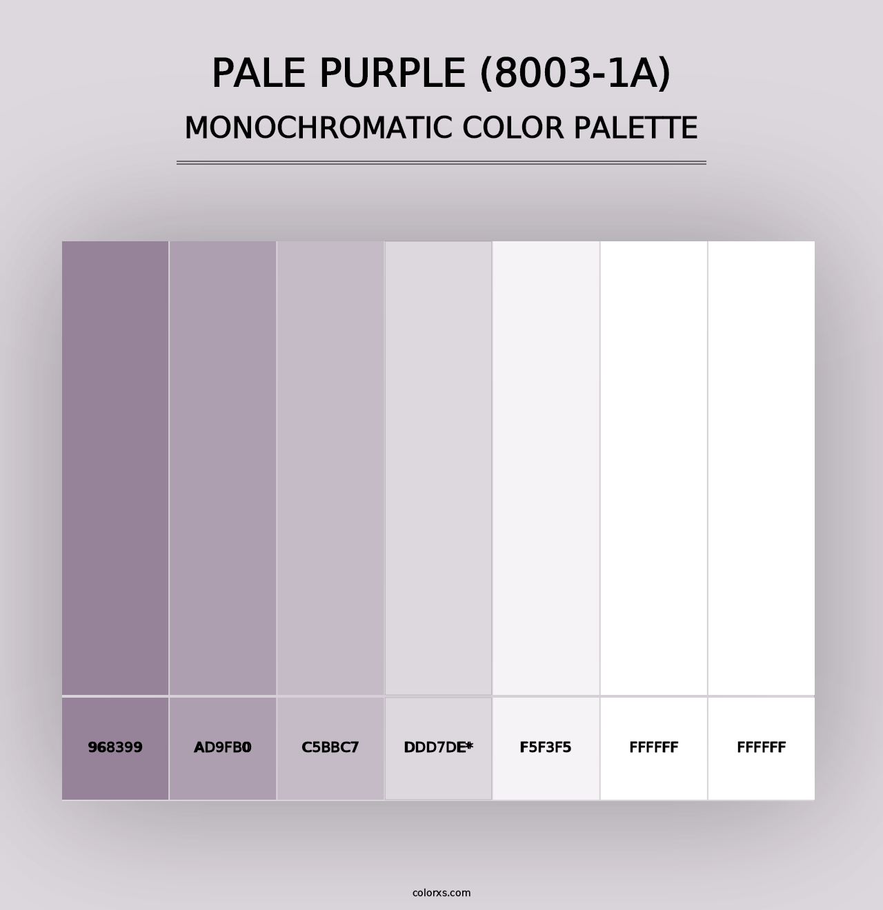 Pale Purple (8003-1A) - Monochromatic Color Palette