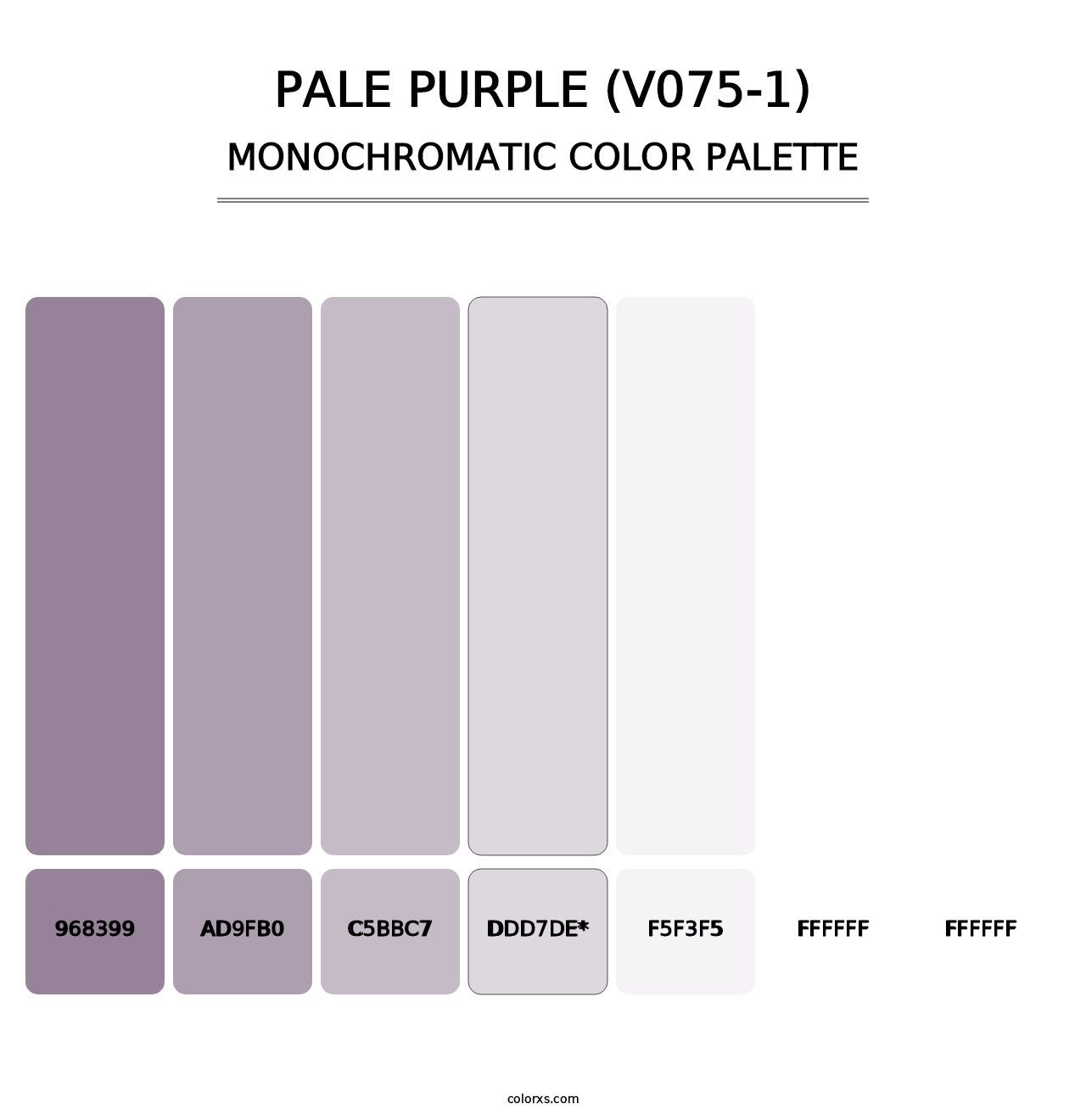 Pale Purple (V075-1) - Monochromatic Color Palette