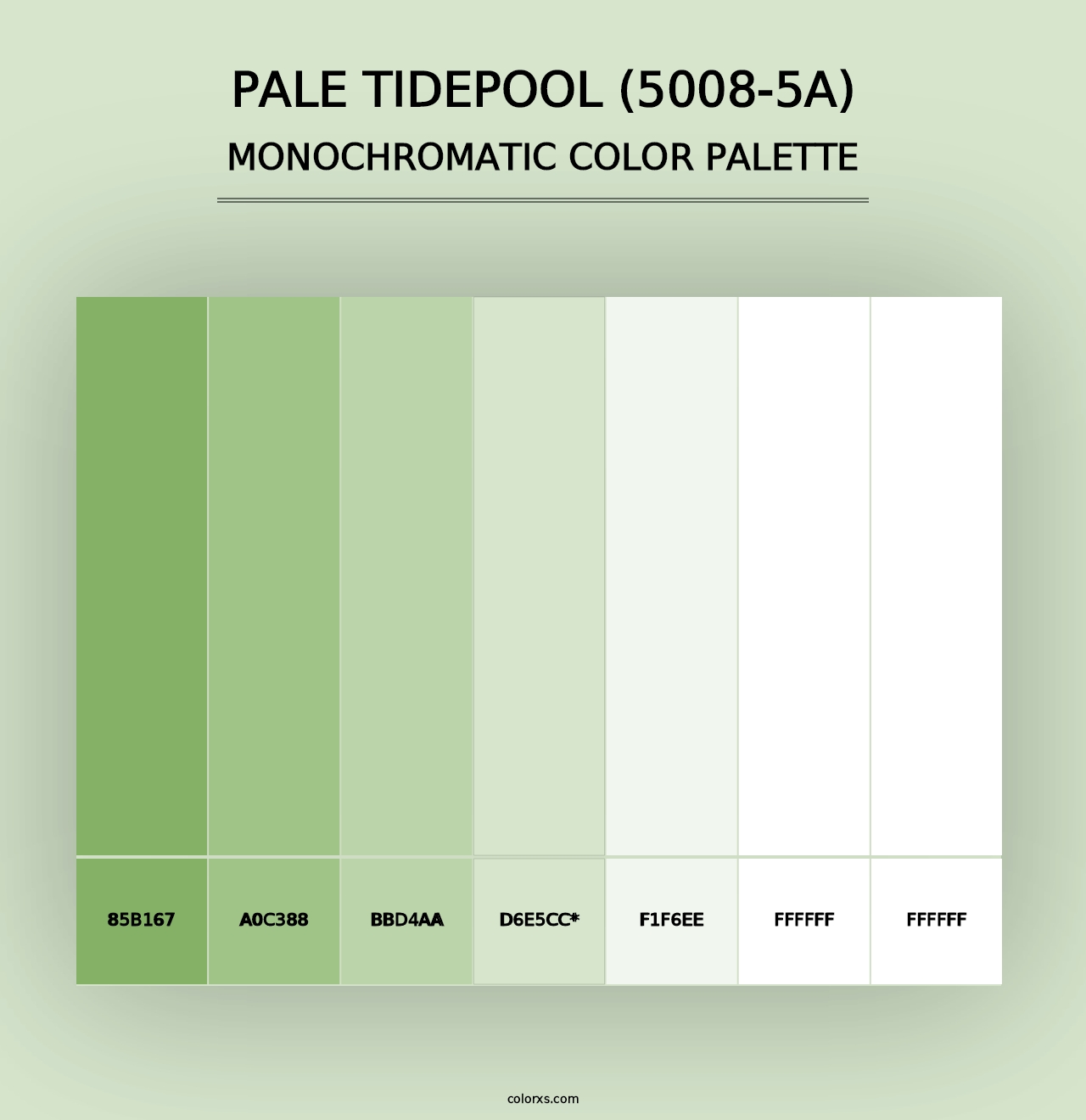 Pale Tidepool (5008-5A) - Monochromatic Color Palette