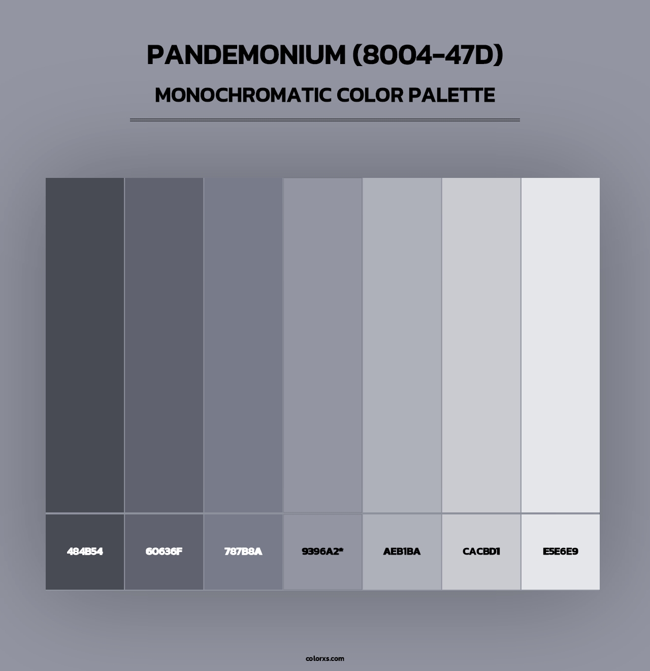 Pandemonium (8004-47D) - Monochromatic Color Palette