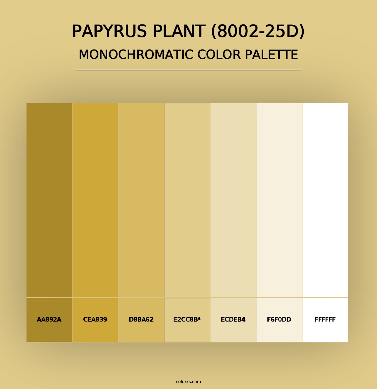 Papyrus Plant (8002-25D) - Monochromatic Color Palette