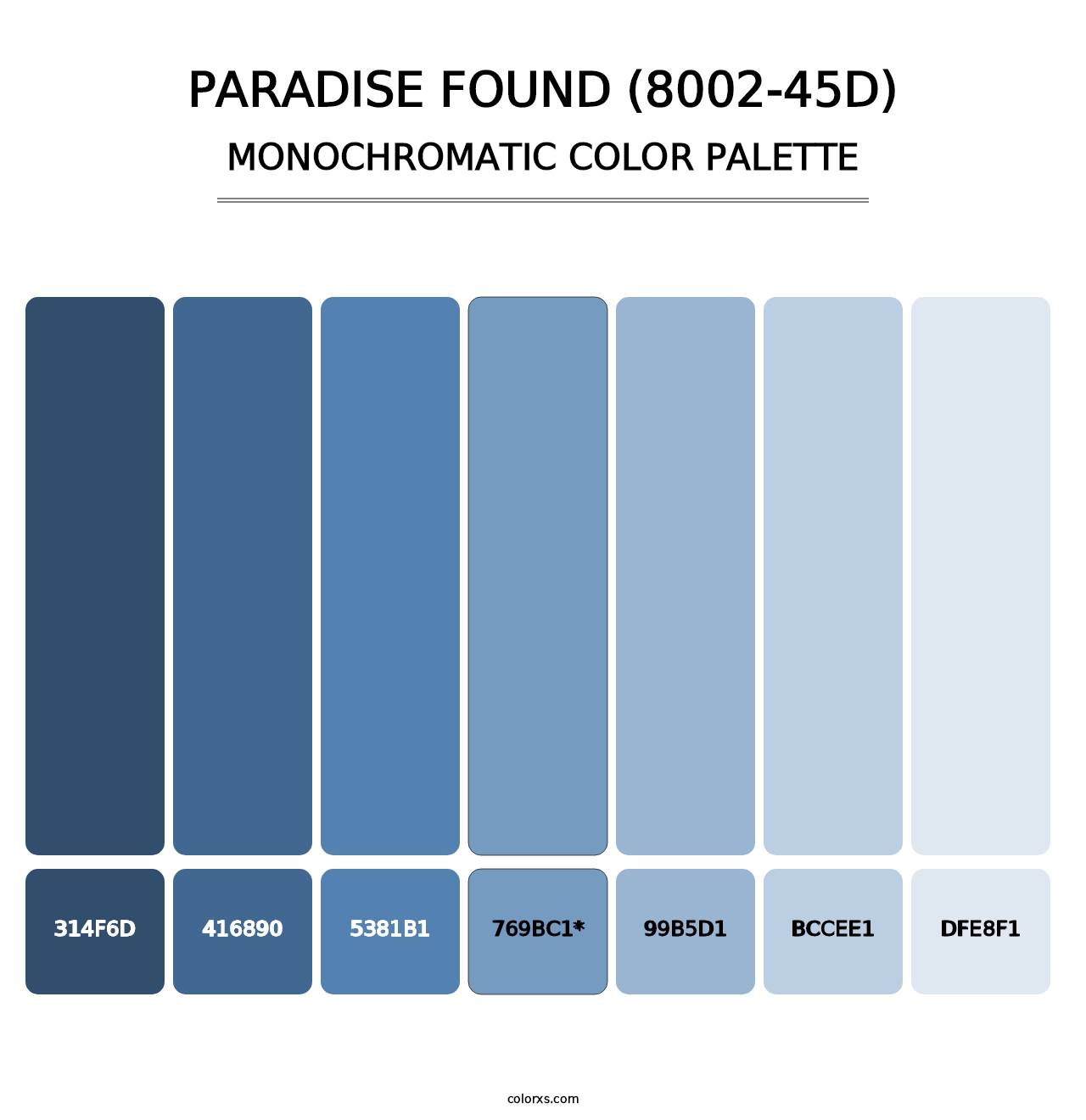 Paradise Found (8002-45D) - Monochromatic Color Palette