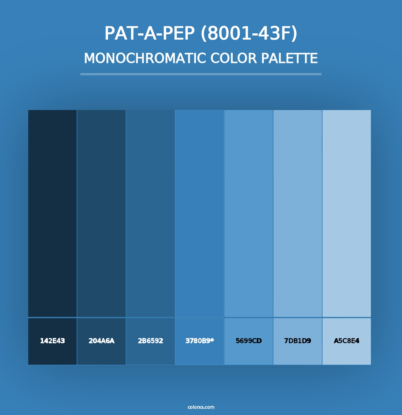 Pat-a-Pep (8001-43F) - Monochromatic Color Palette