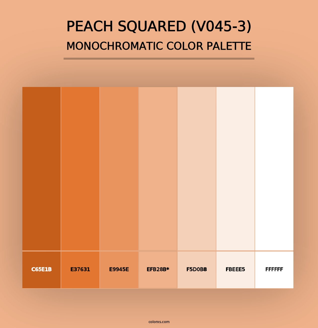 Peach Squared (V045-3) - Monochromatic Color Palette