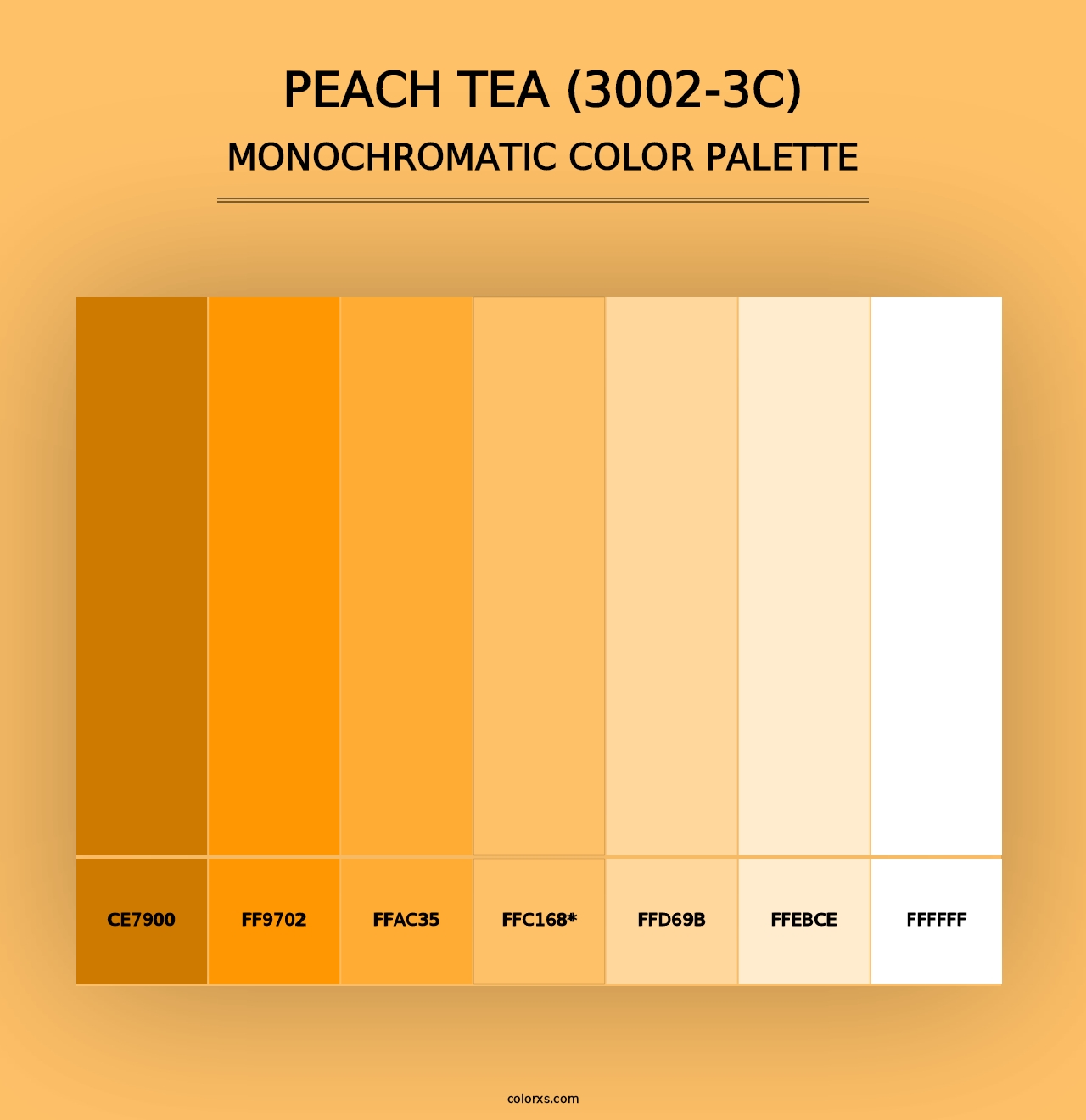 Peach Tea (3002-3C) - Monochromatic Color Palette