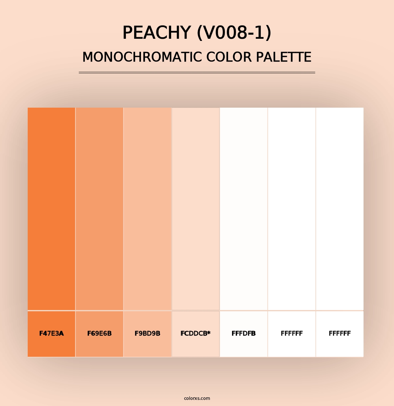 Peachy (V008-1) - Monochromatic Color Palette