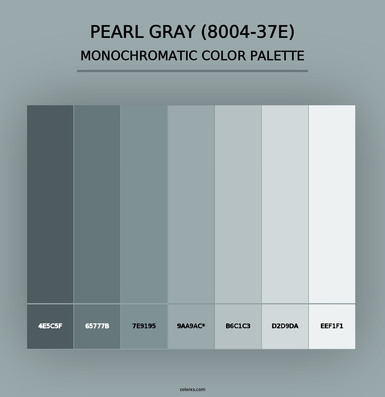 Pearl Gray (8004-37E) - Monochromatic Color Palette