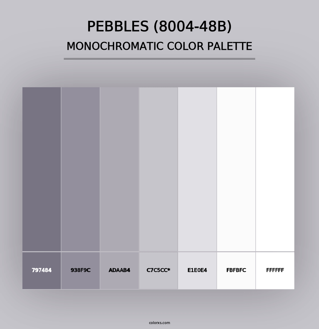 Pebbles (8004-48B) - Monochromatic Color Palette