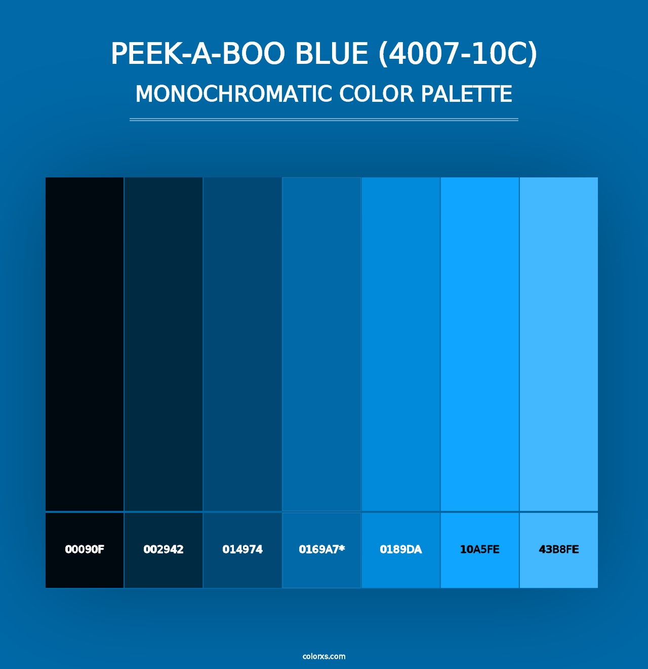 Peek-A-Boo Blue (4007-10C) - Monochromatic Color Palette