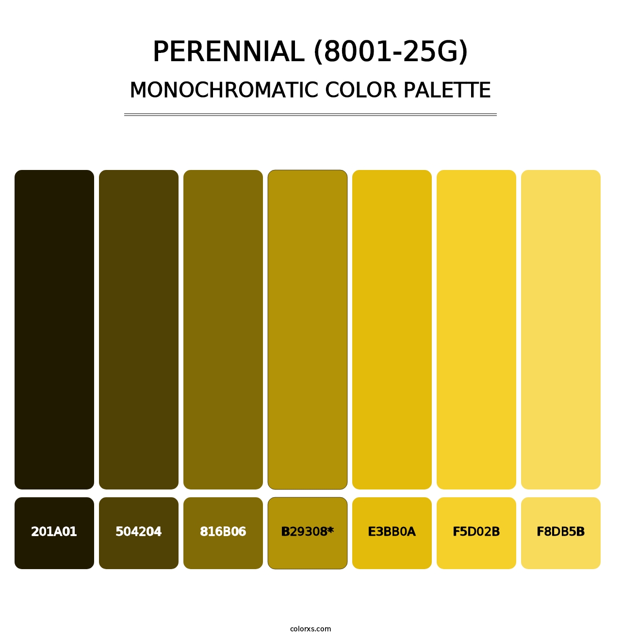 Perennial (8001-25G) - Monochromatic Color Palette