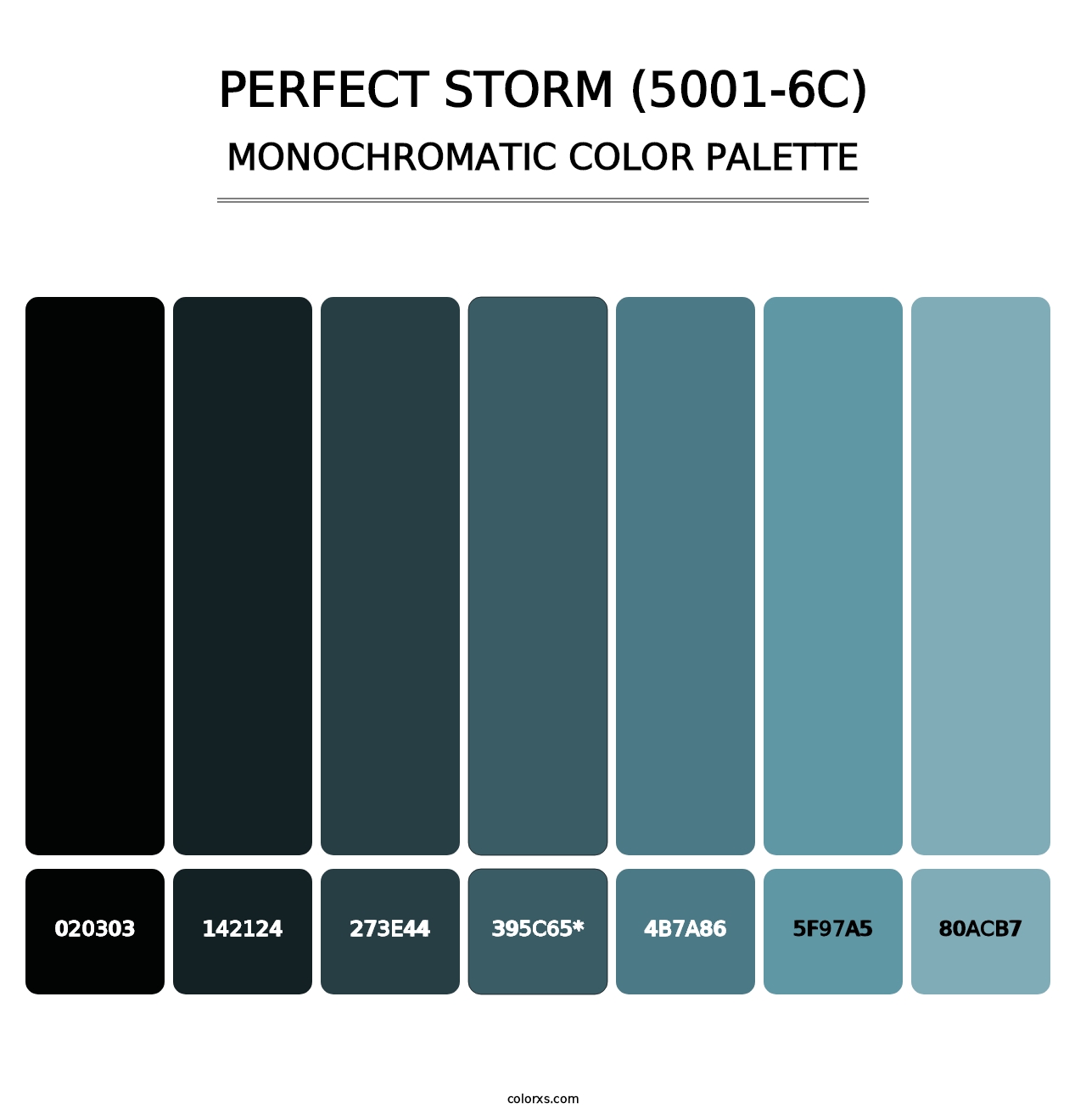 Perfect Storm (5001-6C) - Monochromatic Color Palette