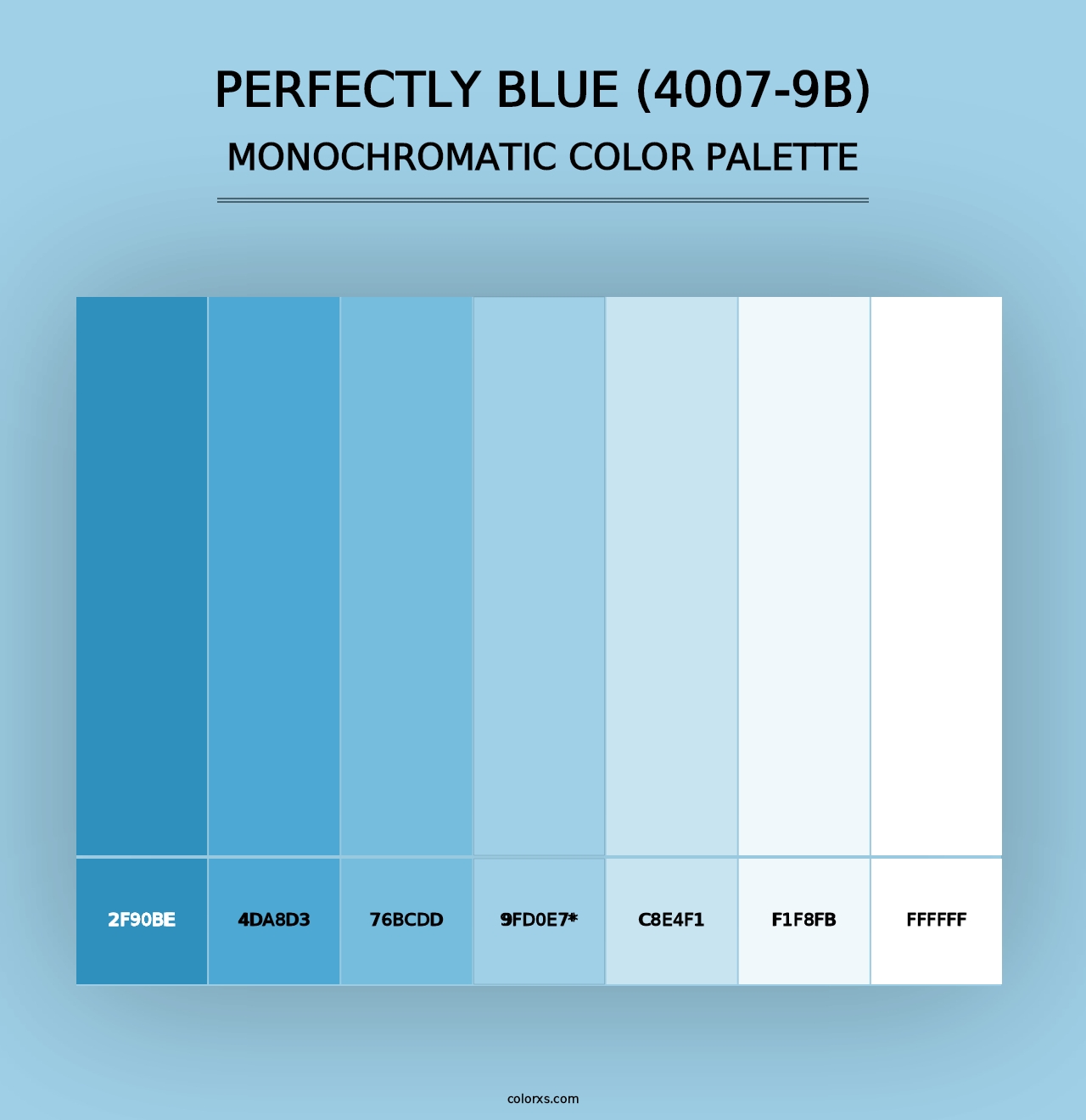 Perfectly Blue (4007-9B) - Monochromatic Color Palette