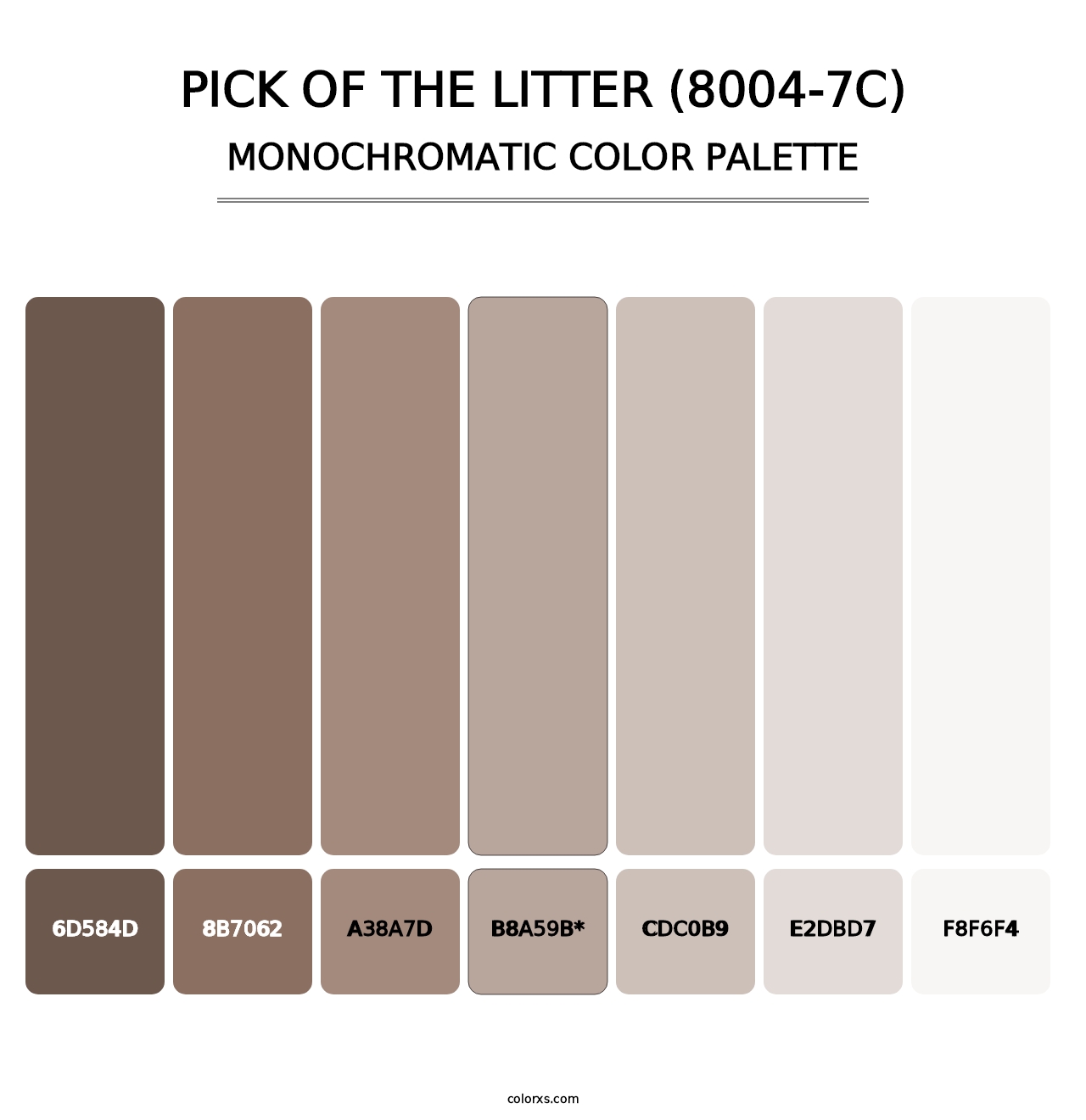 Pick of the Litter (8004-7C) - Monochromatic Color Palette