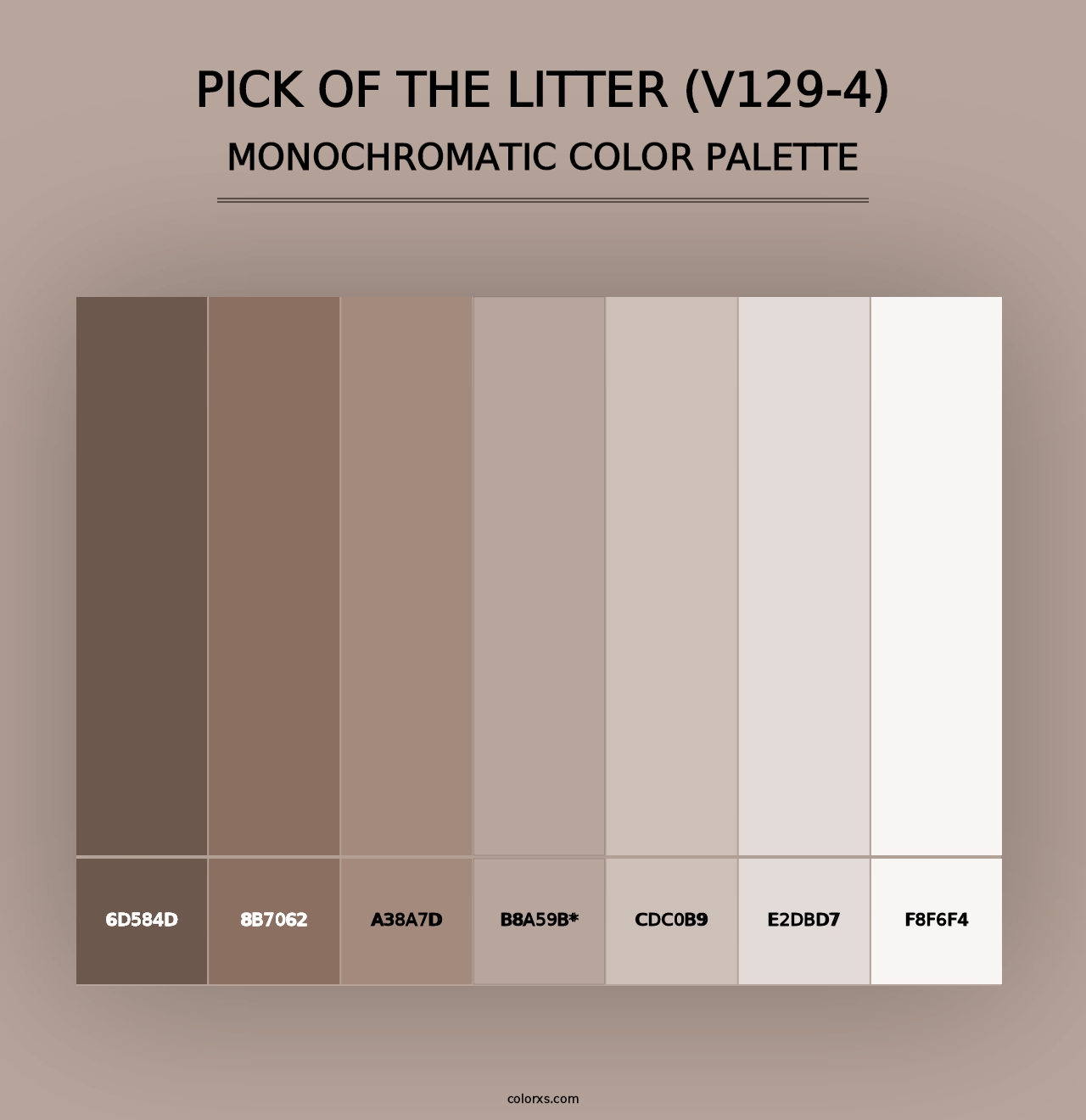 Pick of the Litter (V129-4) - Monochromatic Color Palette