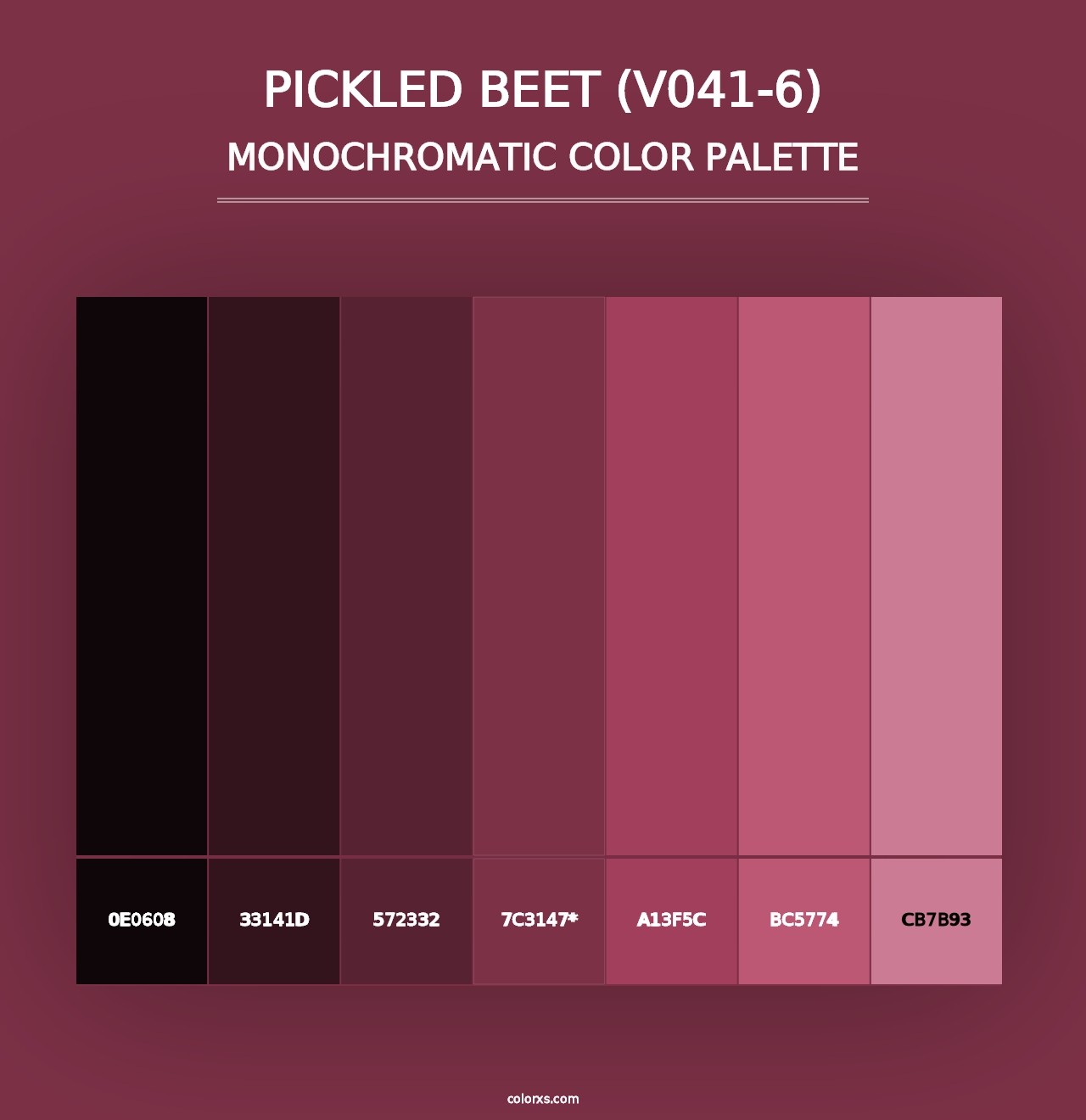 Pickled Beet (V041-6) - Monochromatic Color Palette