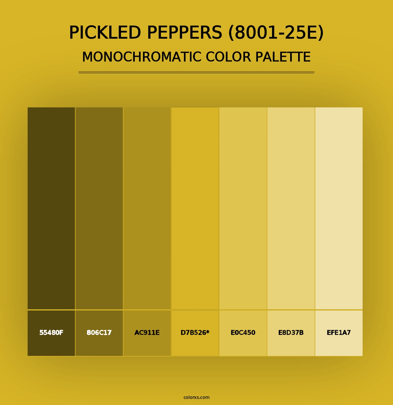 Pickled Peppers (8001-25E) - Monochromatic Color Palette