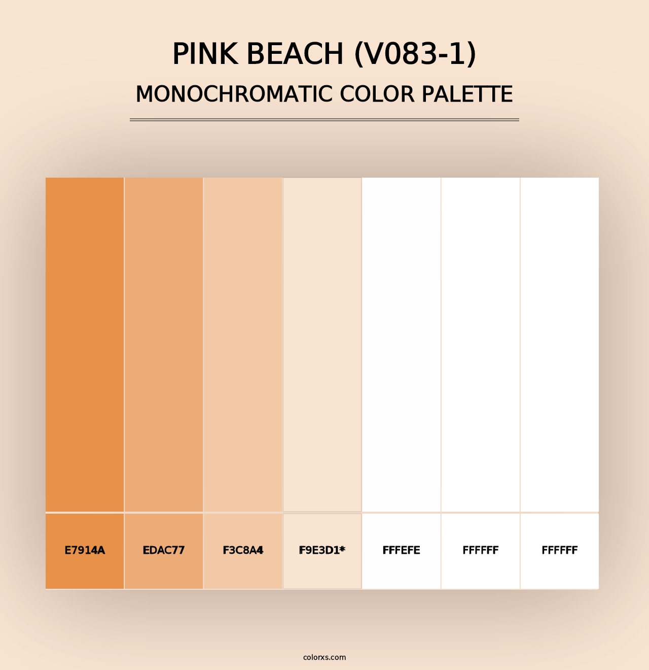 Pink Beach (V083-1) - Monochromatic Color Palette