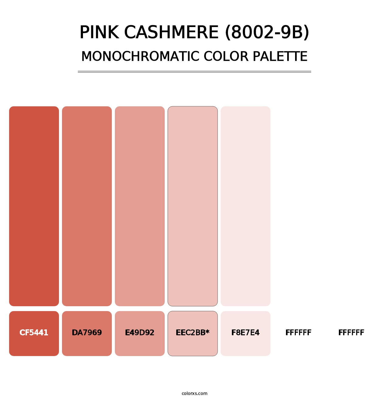 Pink Cashmere (8002-9B) - Monochromatic Color Palette