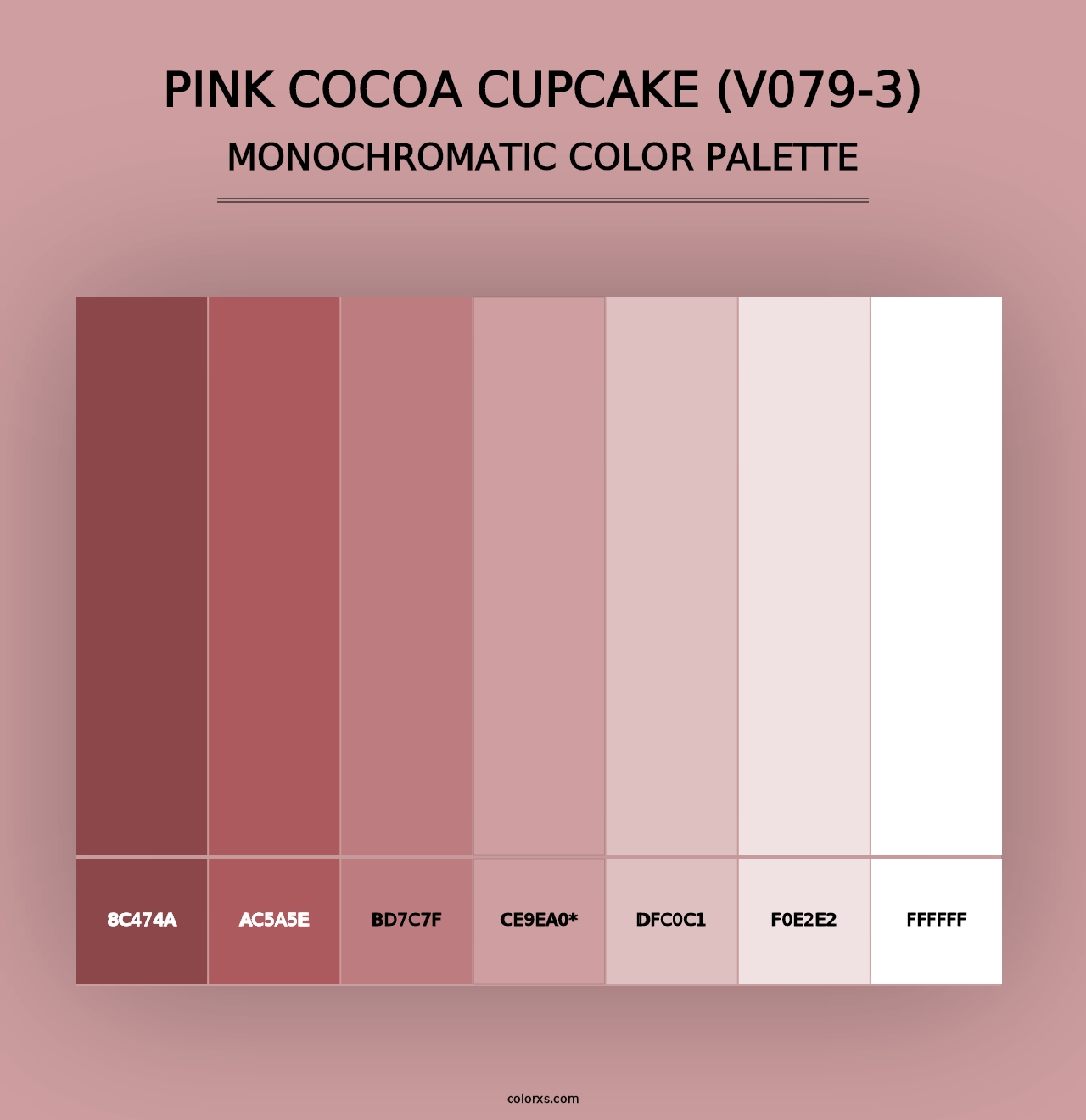 Pink Cocoa Cupcake (V079-3) - Monochromatic Color Palette