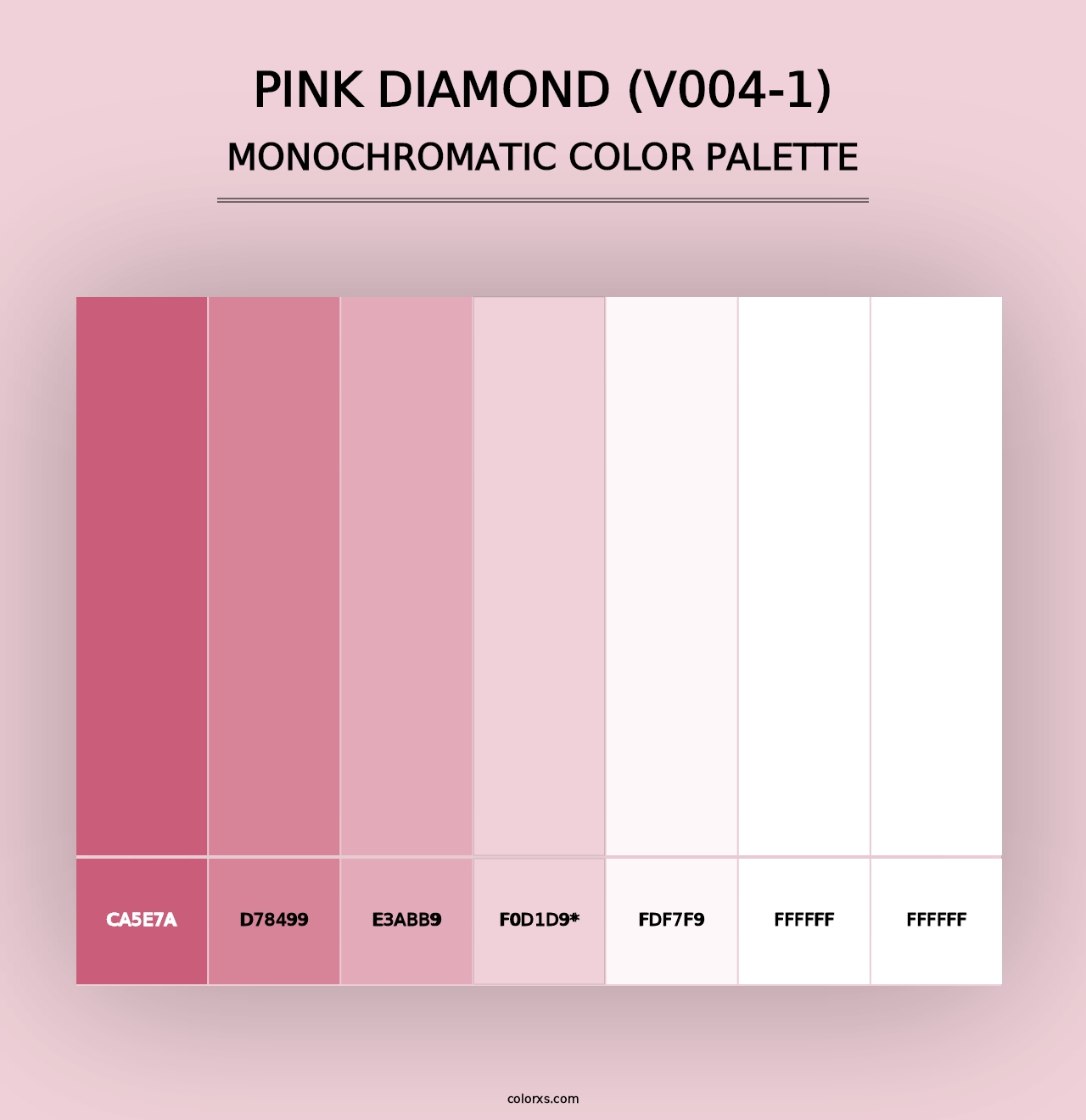 Pink Diamond (V004-1) - Monochromatic Color Palette