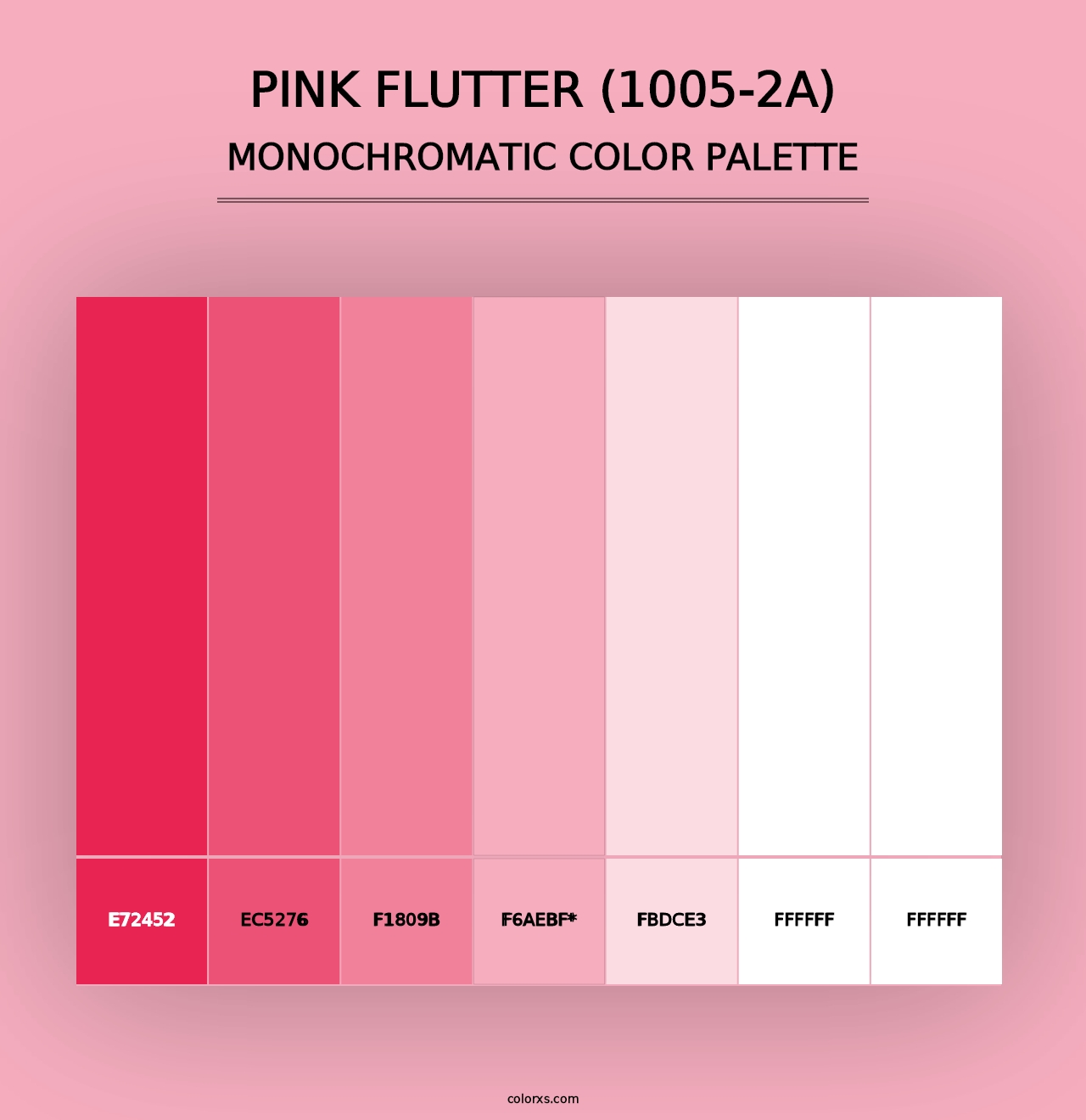 Pink Flutter (1005-2A) - Monochromatic Color Palette