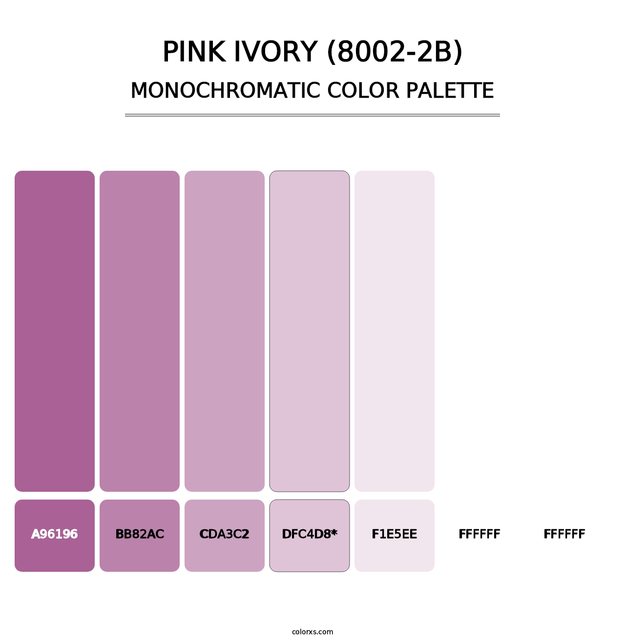 Pink Ivory (8002-2B) - Monochromatic Color Palette