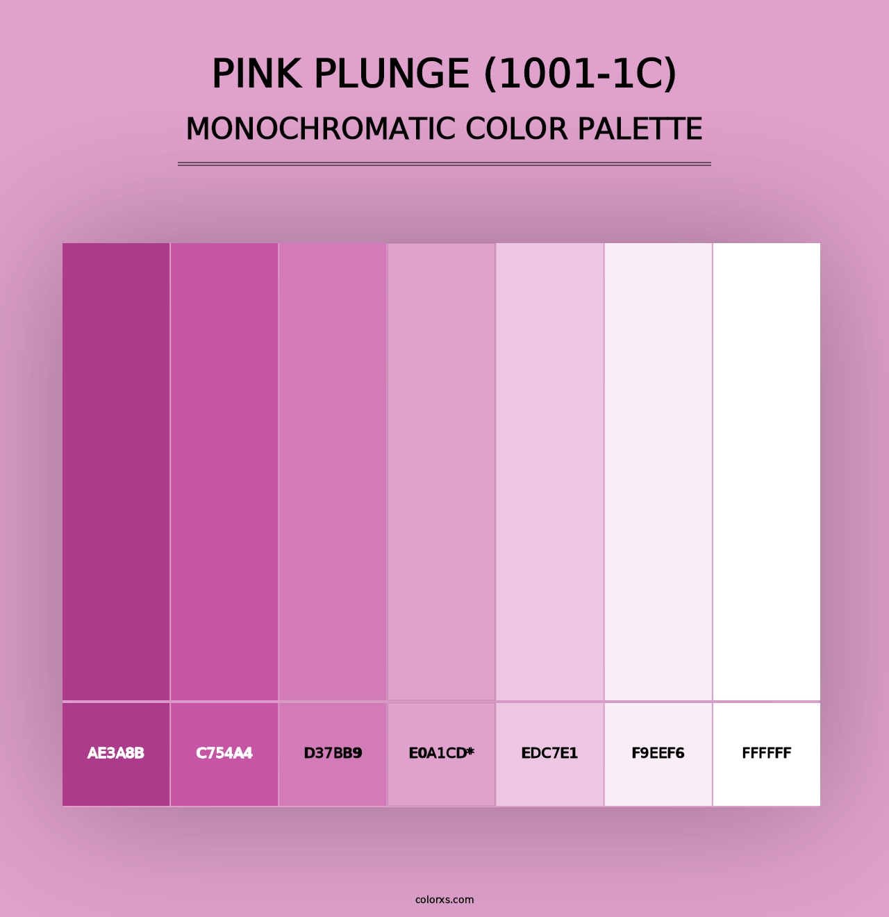 Pink Plunge (1001-1C) - Monochromatic Color Palette